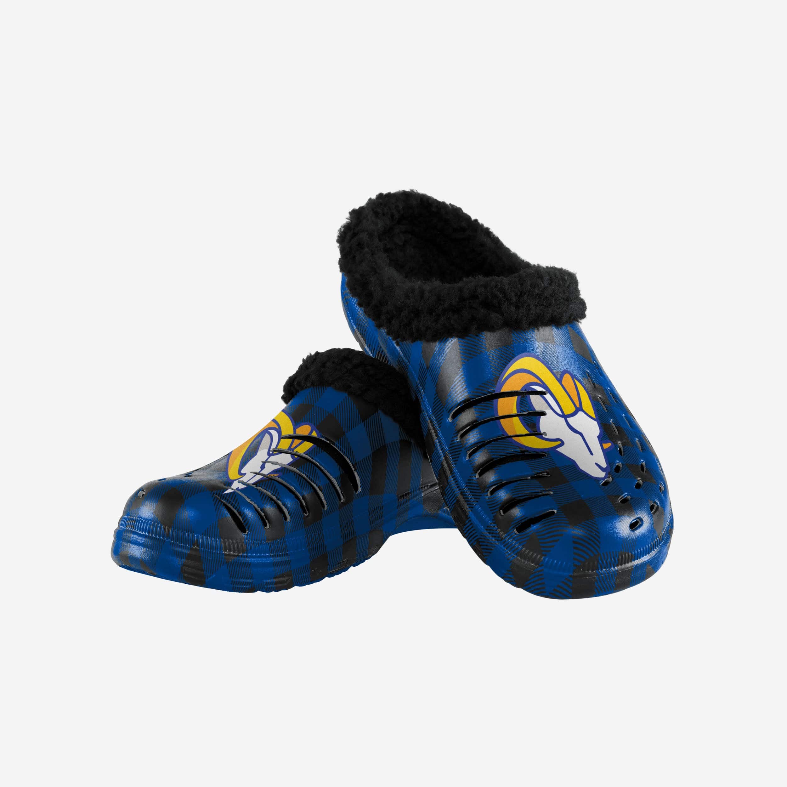 Los Angeles Rams Sherpa Lined Buffalo Check Clog - Image 3
