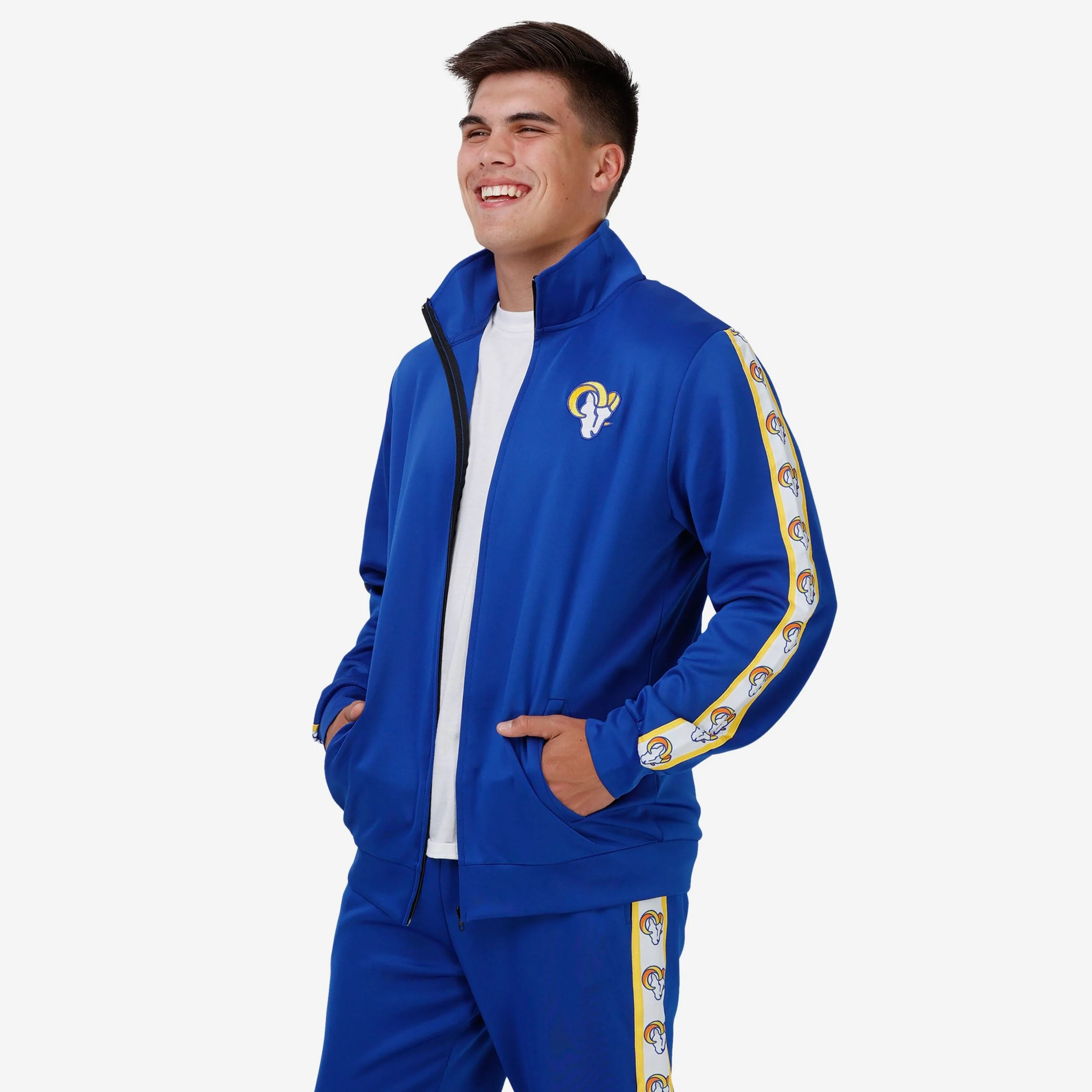 Los Angeles Rams Stripe Logo Track Jacket - Image 4