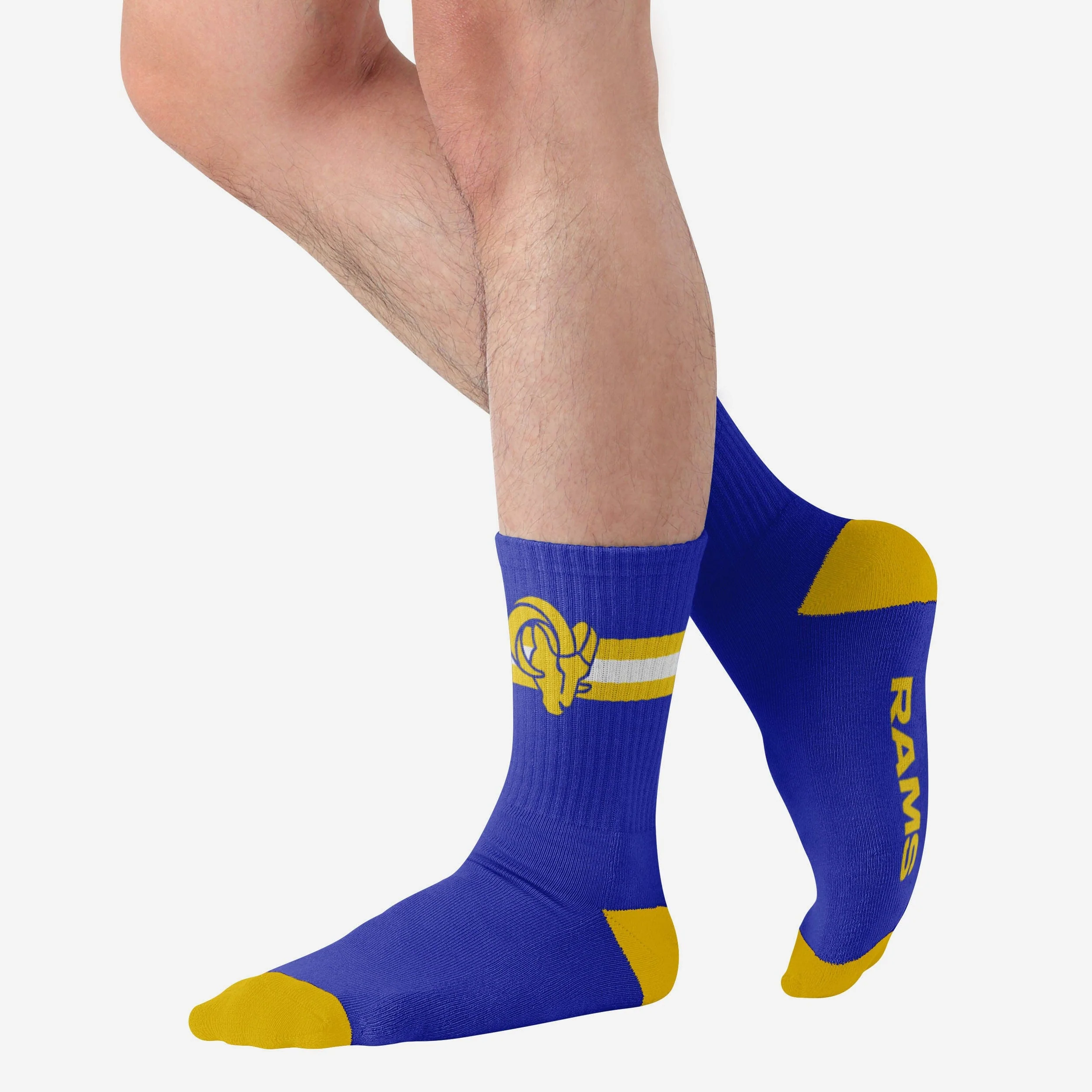 Los Angeles Rams Team Stripe Crew Socks - Image 2