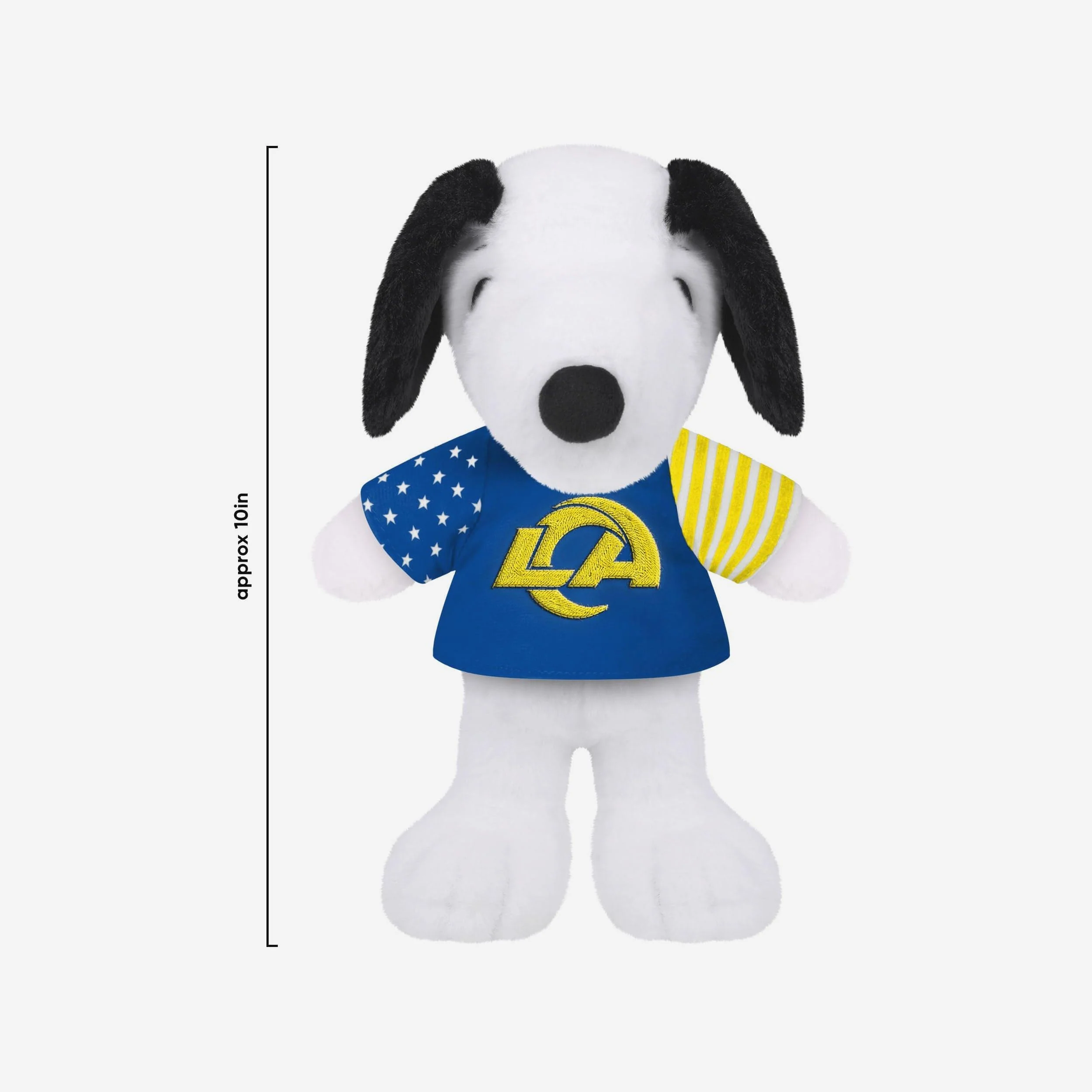 Los Angeles Rams USA Flag Snoopy Peanuts Team Jersey Plush - Image 3