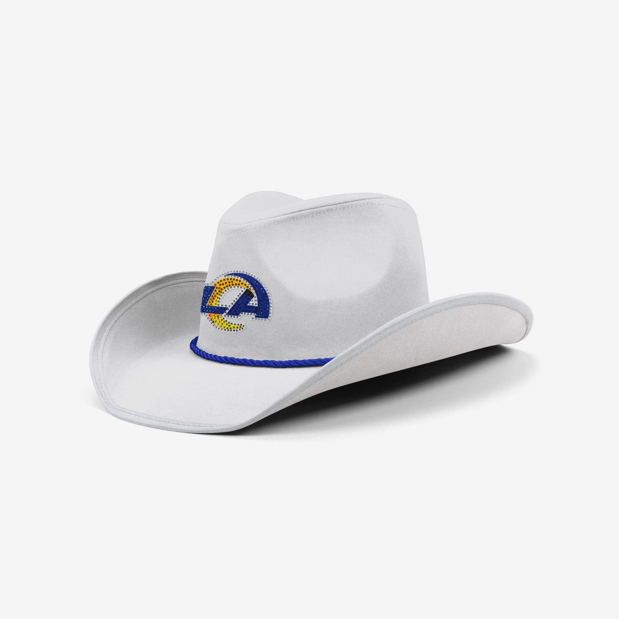 Los Angeles Rams White Rhinestone Logo Cowboy Hat