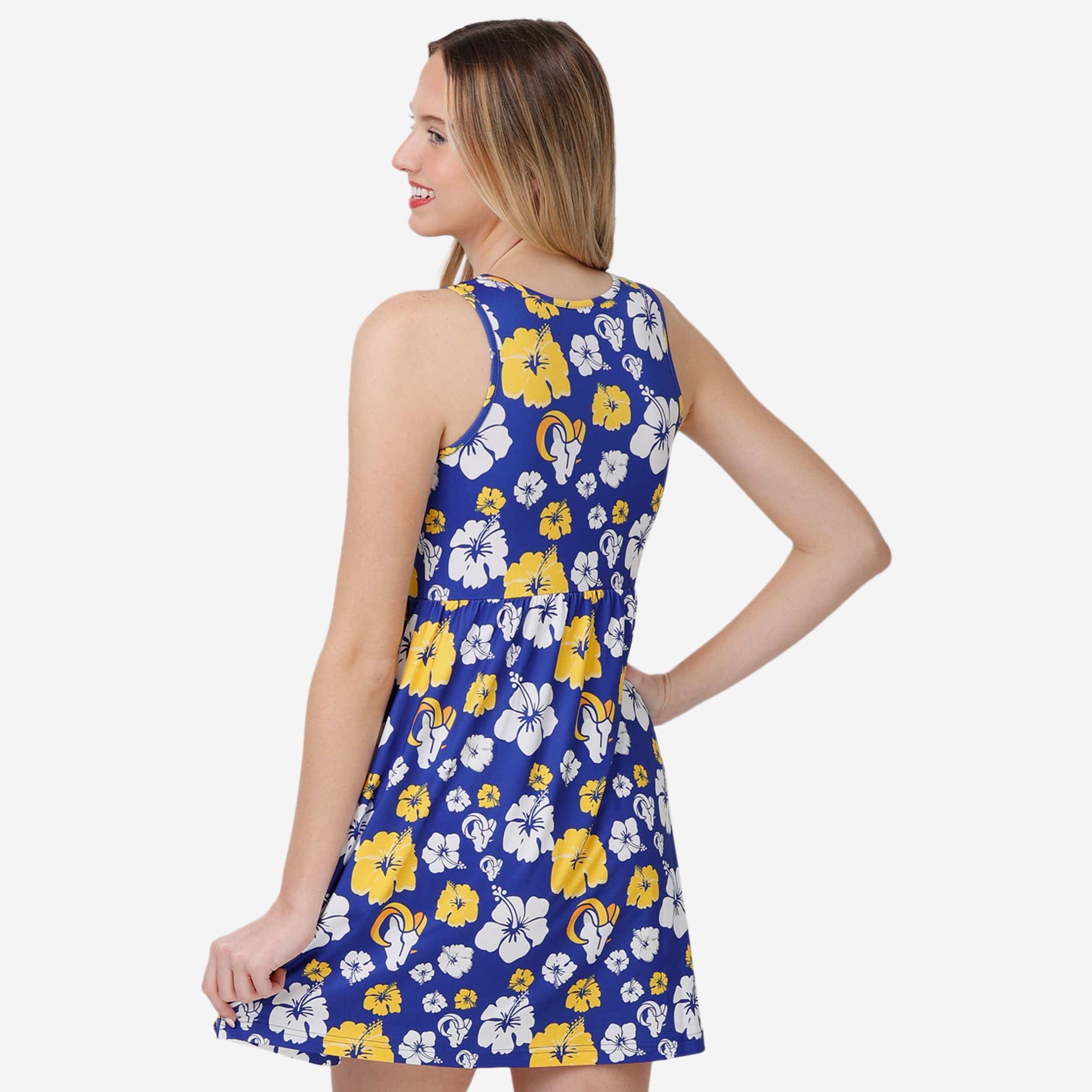 Los Angeles Rams Womens Fan Favorite Floral Sundress - Image 2