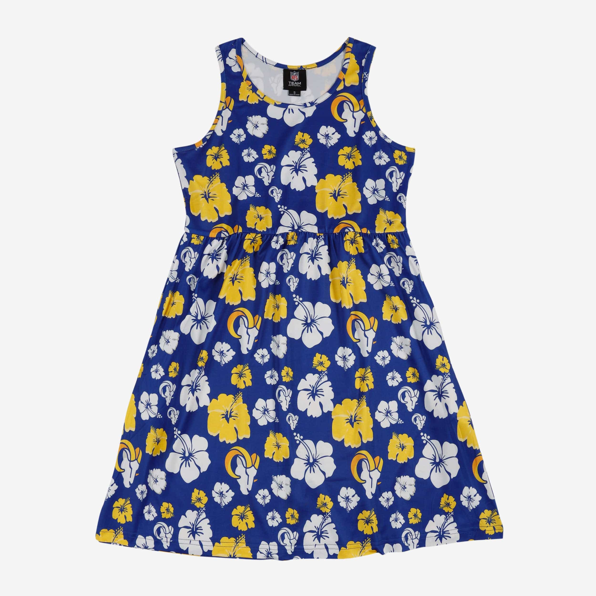 Los Angeles Rams Womens Fan Favorite Floral Sundress - Image 4