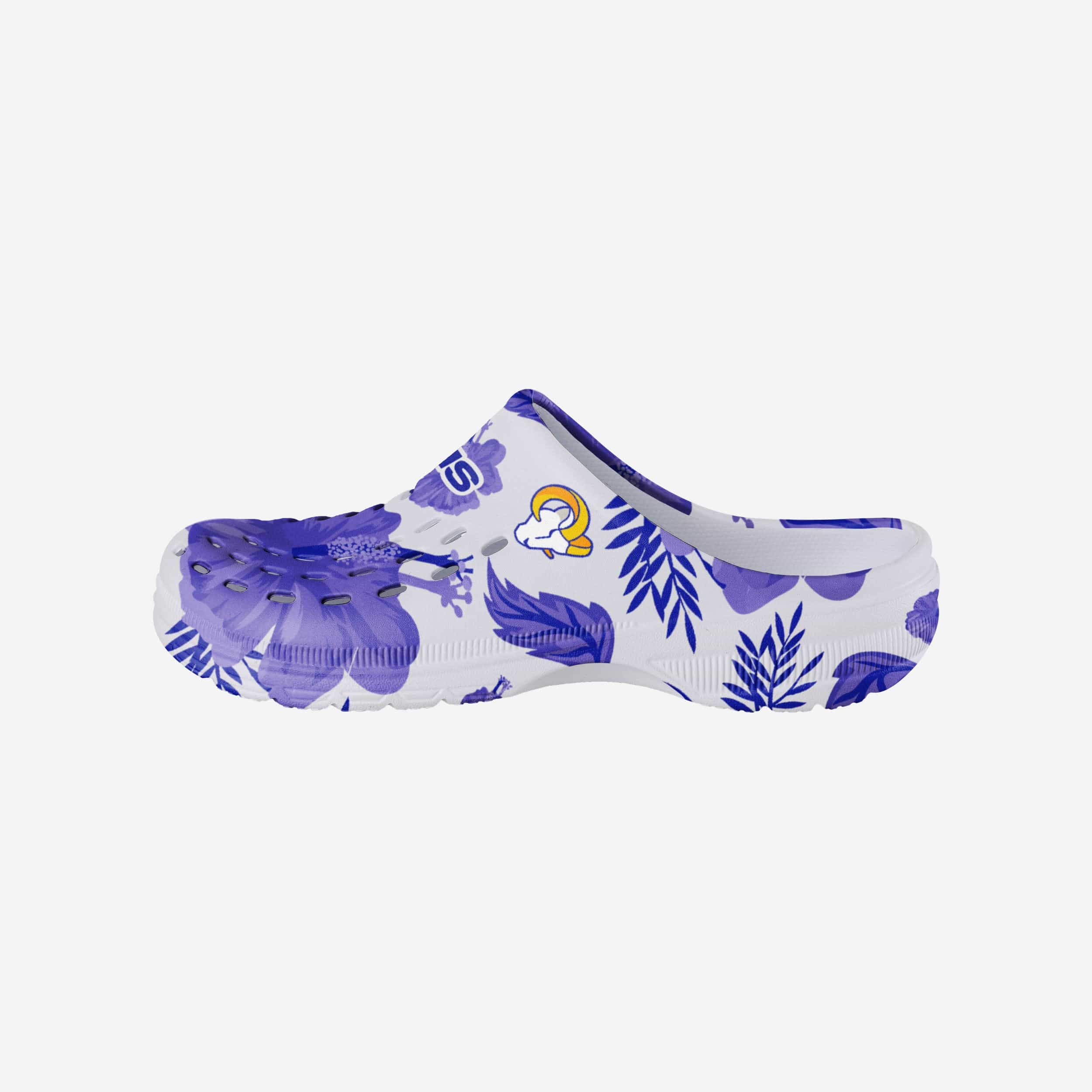 Los Angeles Rams Womens Floral White Clog