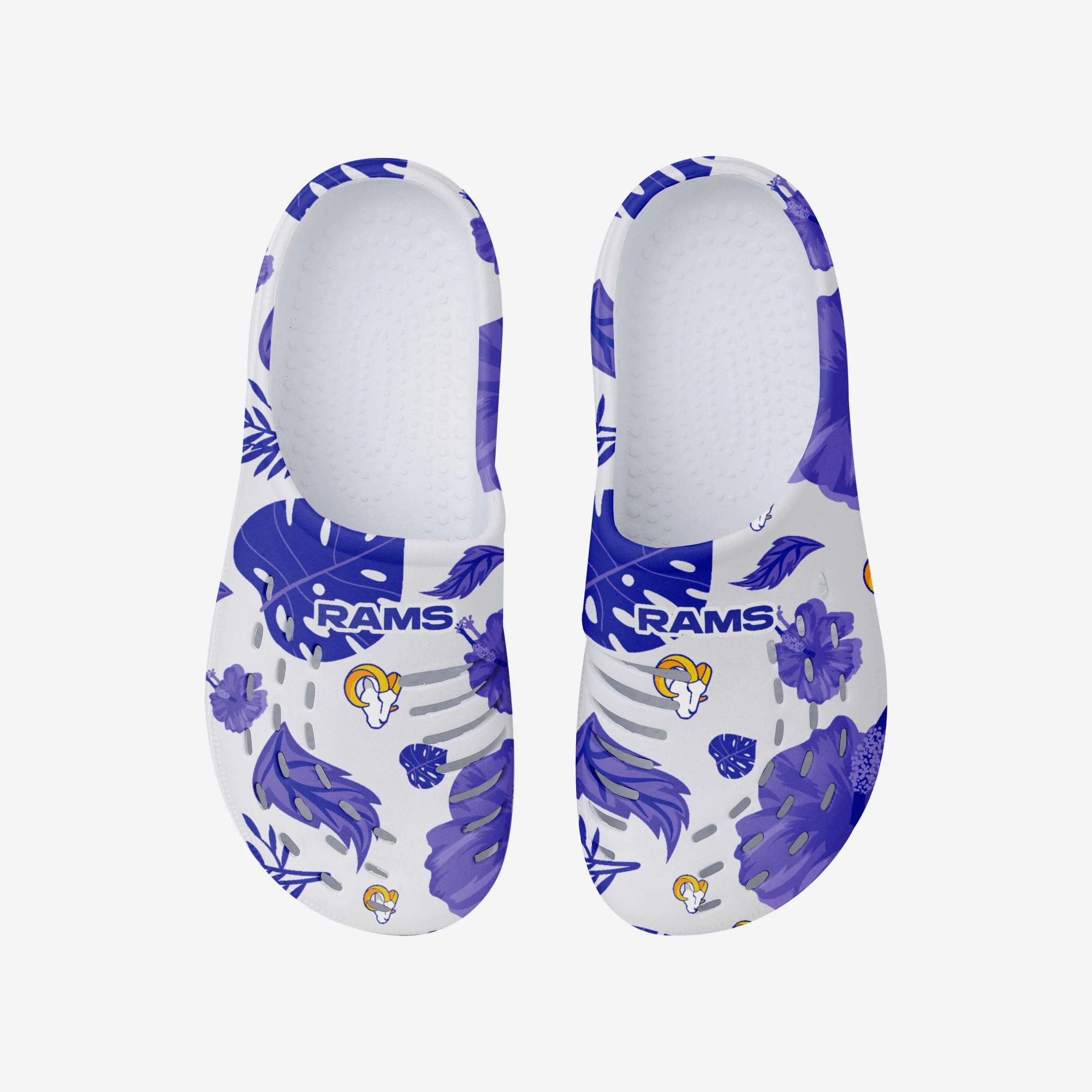 Los Angeles Rams Womens Floral White Clog - Image 4