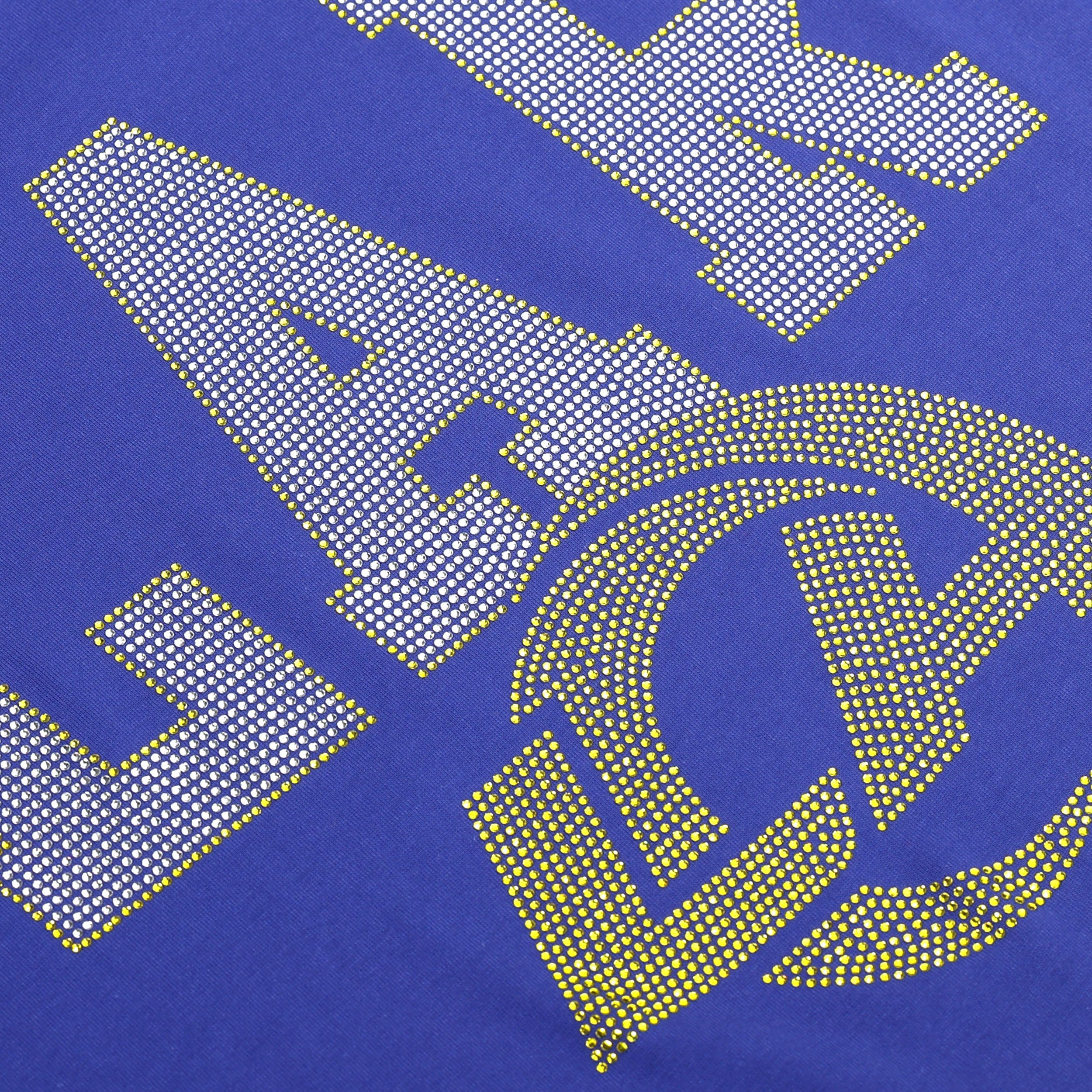 Los Angeles Rams Womens Rhinestone Logo Crop Top - Image 2