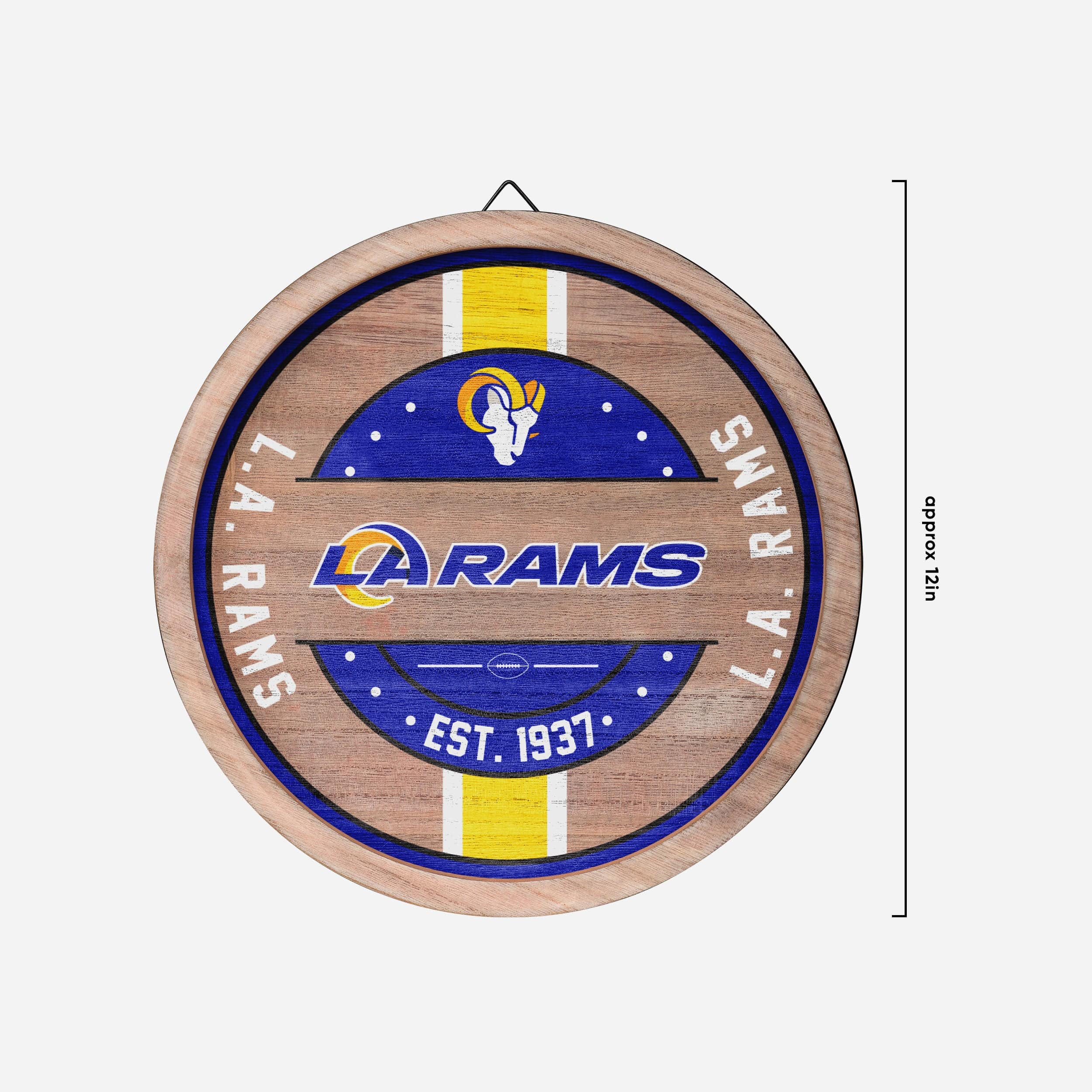 Los Angeles Rams Wooden Barrel Sign - Image 5