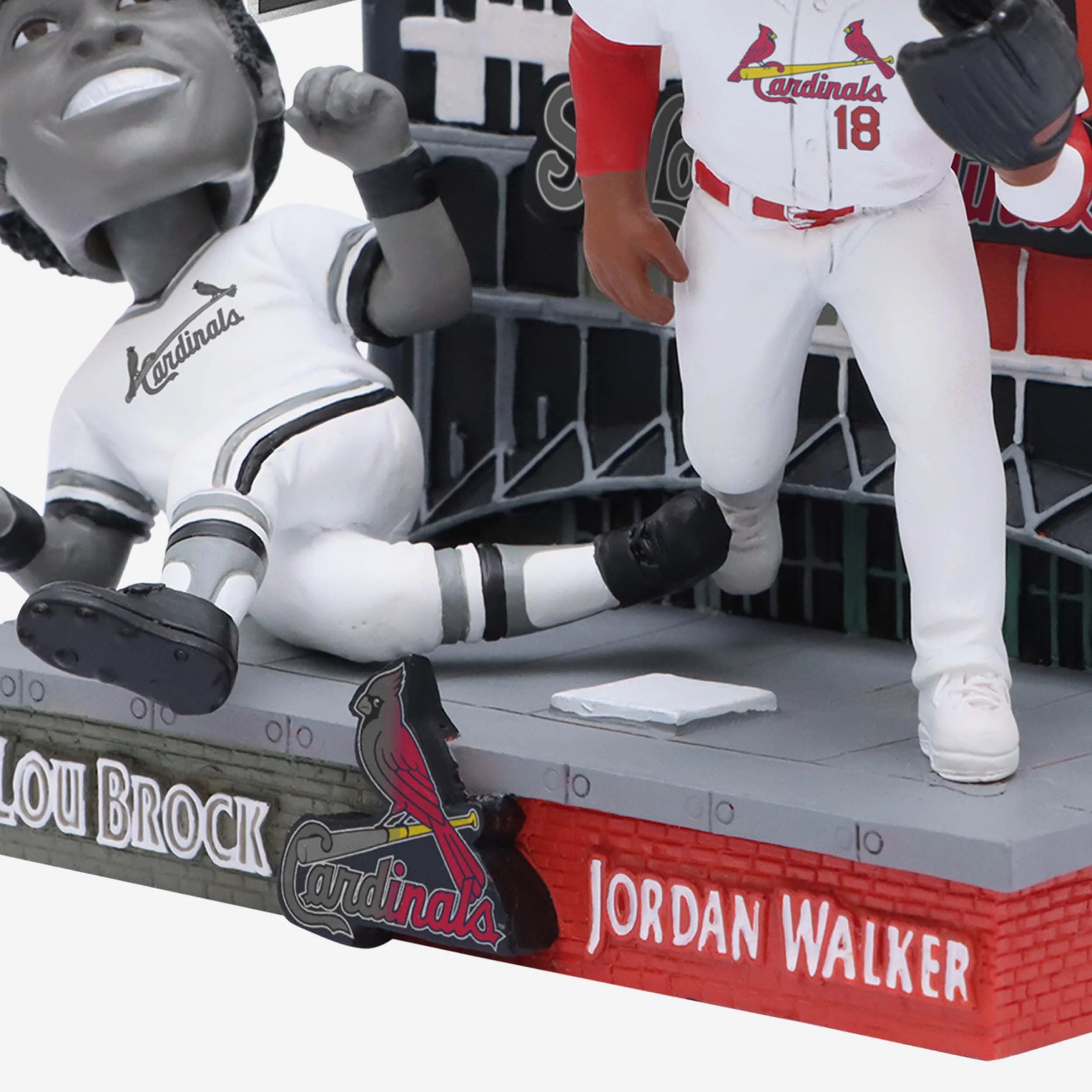 Lou Brock & Jordan Walker St Louis Cardinals Then and Now Bobblehead - Image 4