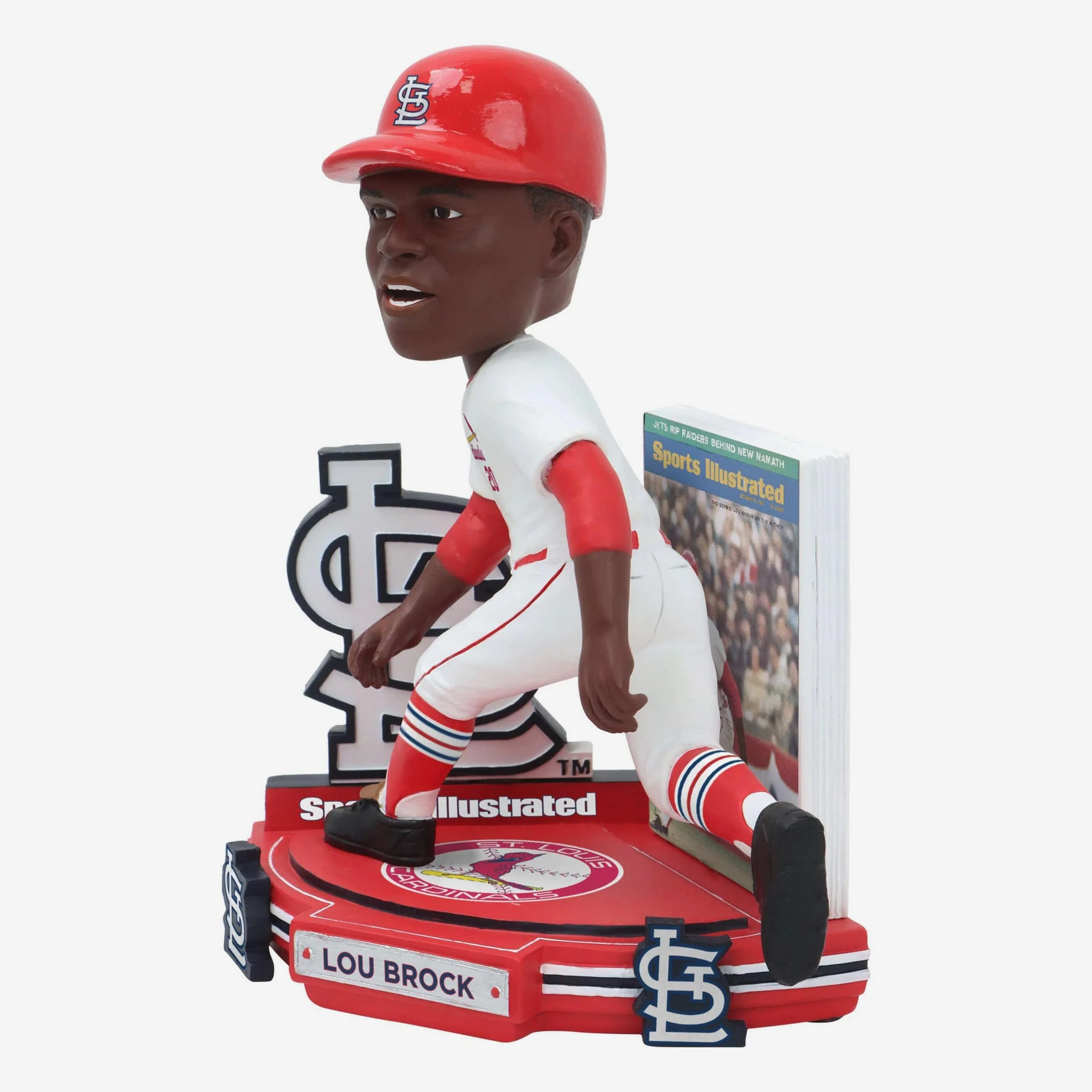 Lou Brock St Louis Cardinals 1967 World Series Sports Illustrated Cover Bobblehead - Image 5