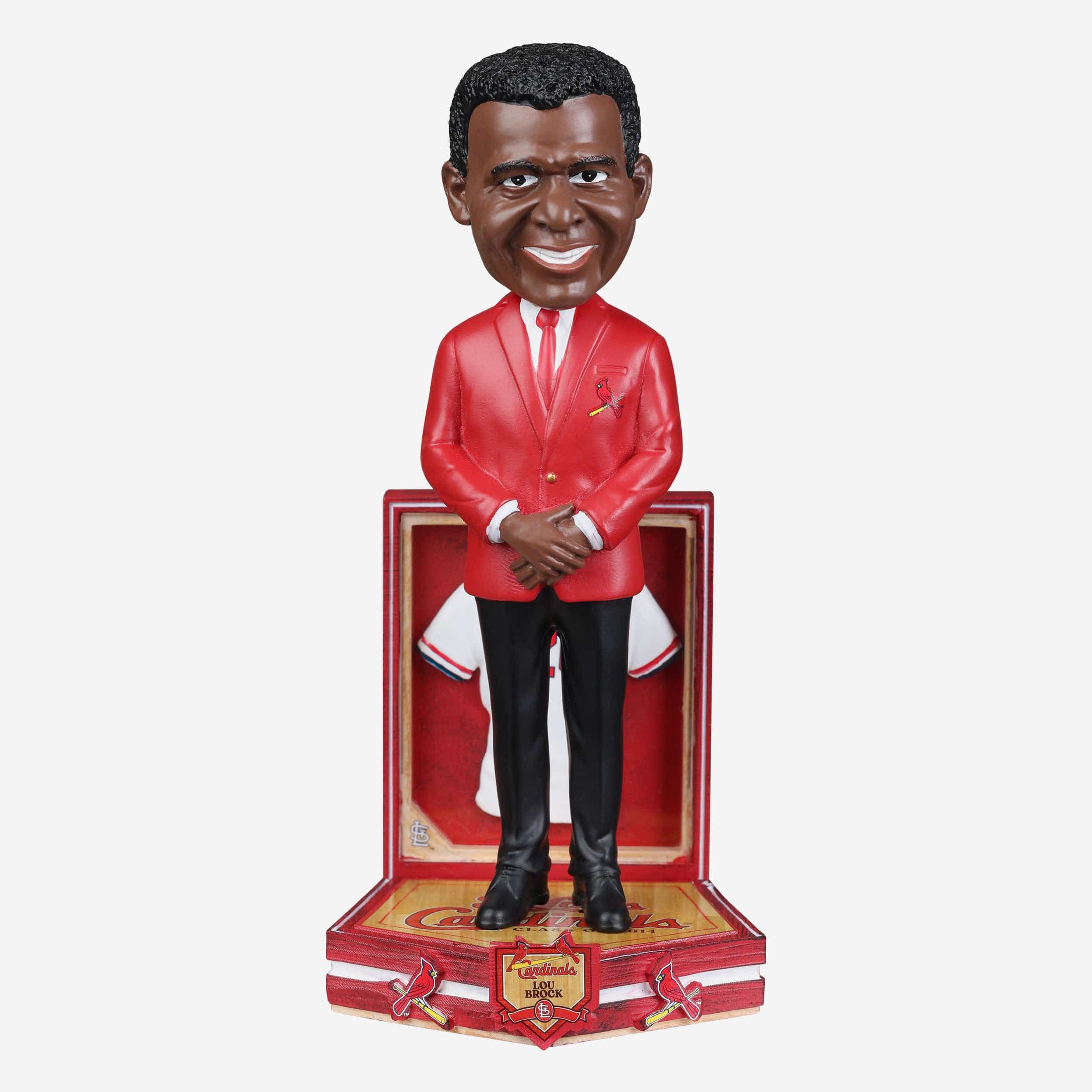 Lou Brock St Louis Cardinals Red Jacket Bobblehead