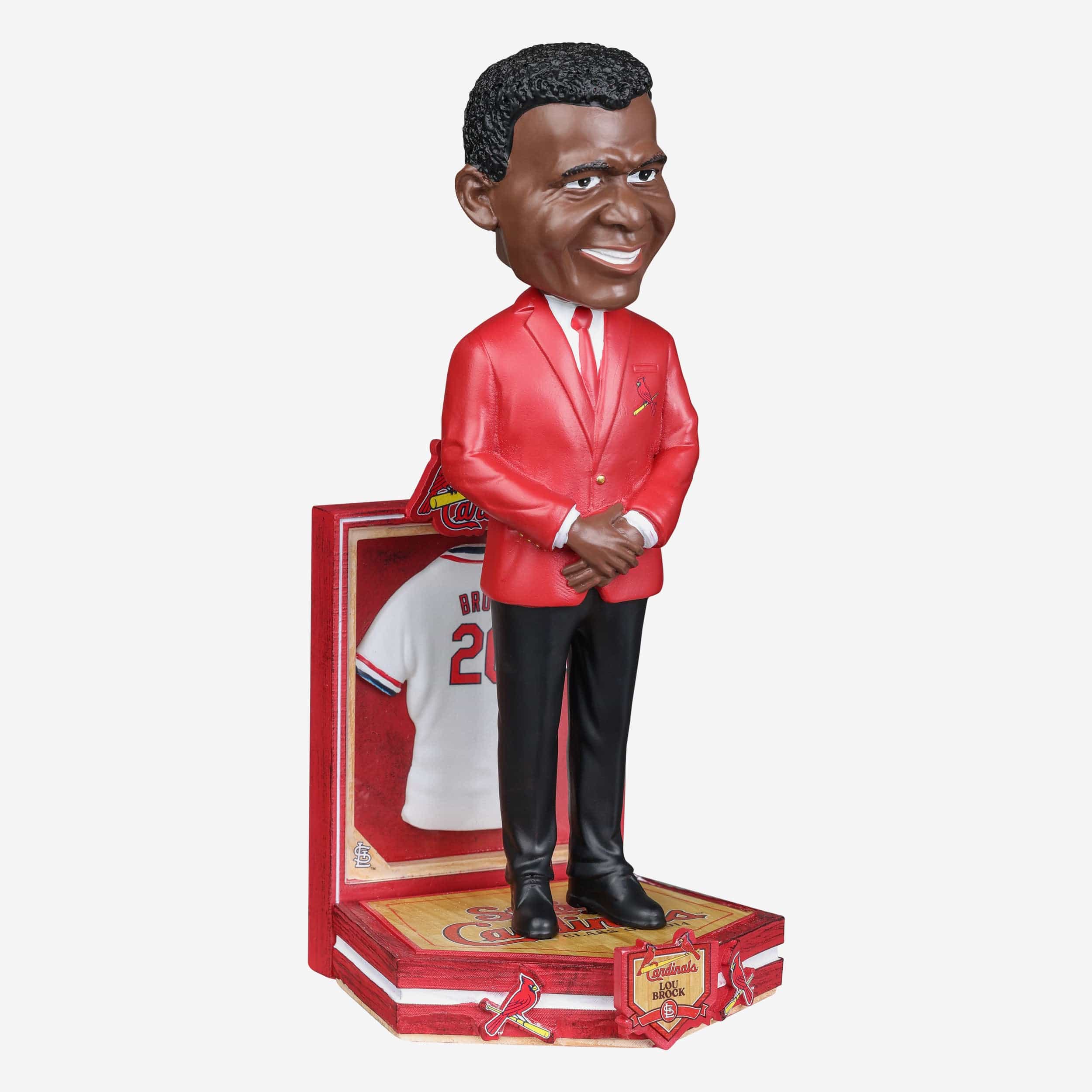 Lou Brock St Louis Cardinals Red Jacket Bobblehead - Image 4