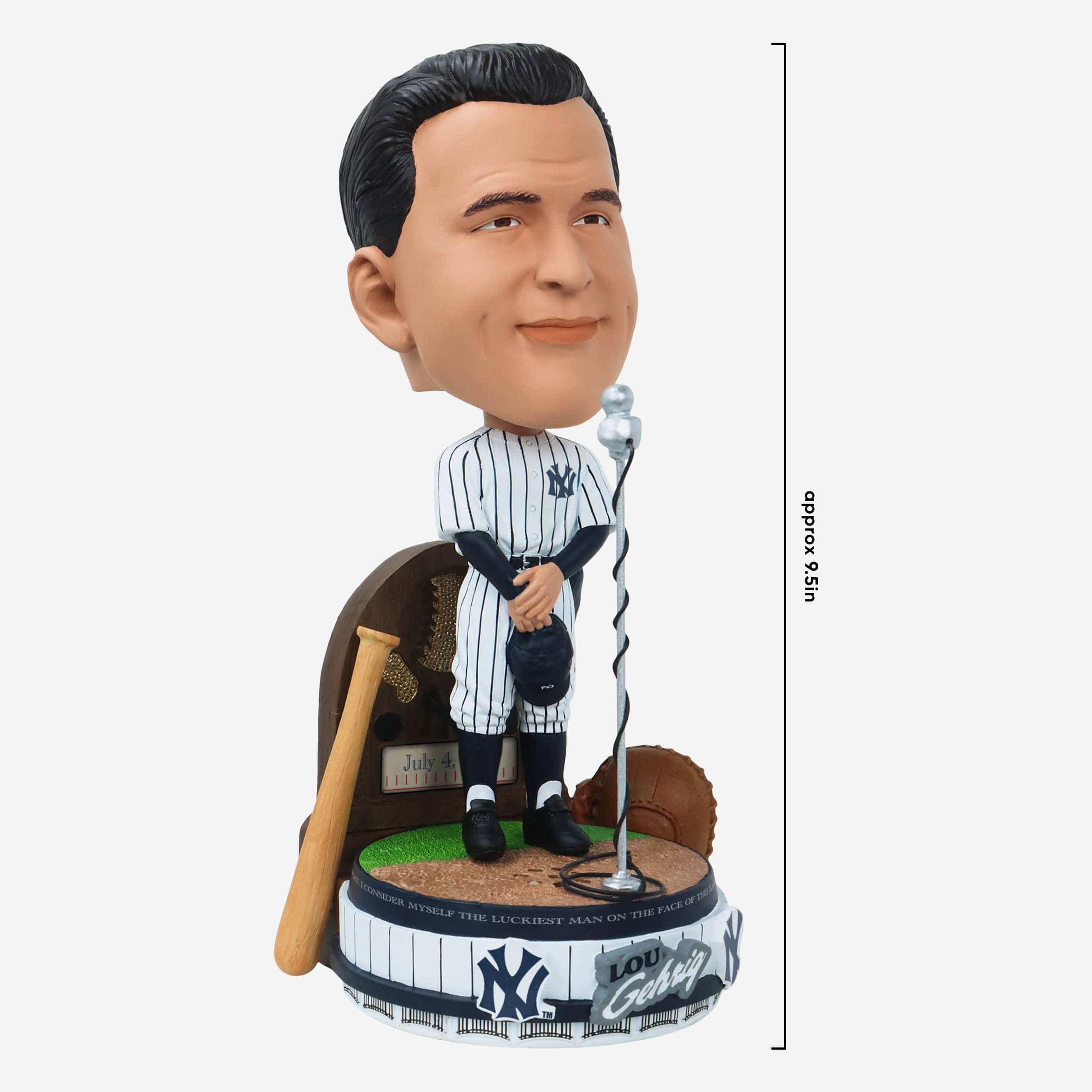 Lou Gehrig New York Yankees Luckiest Man Speech Sound Chip Bighead Bobblehead - Image 3