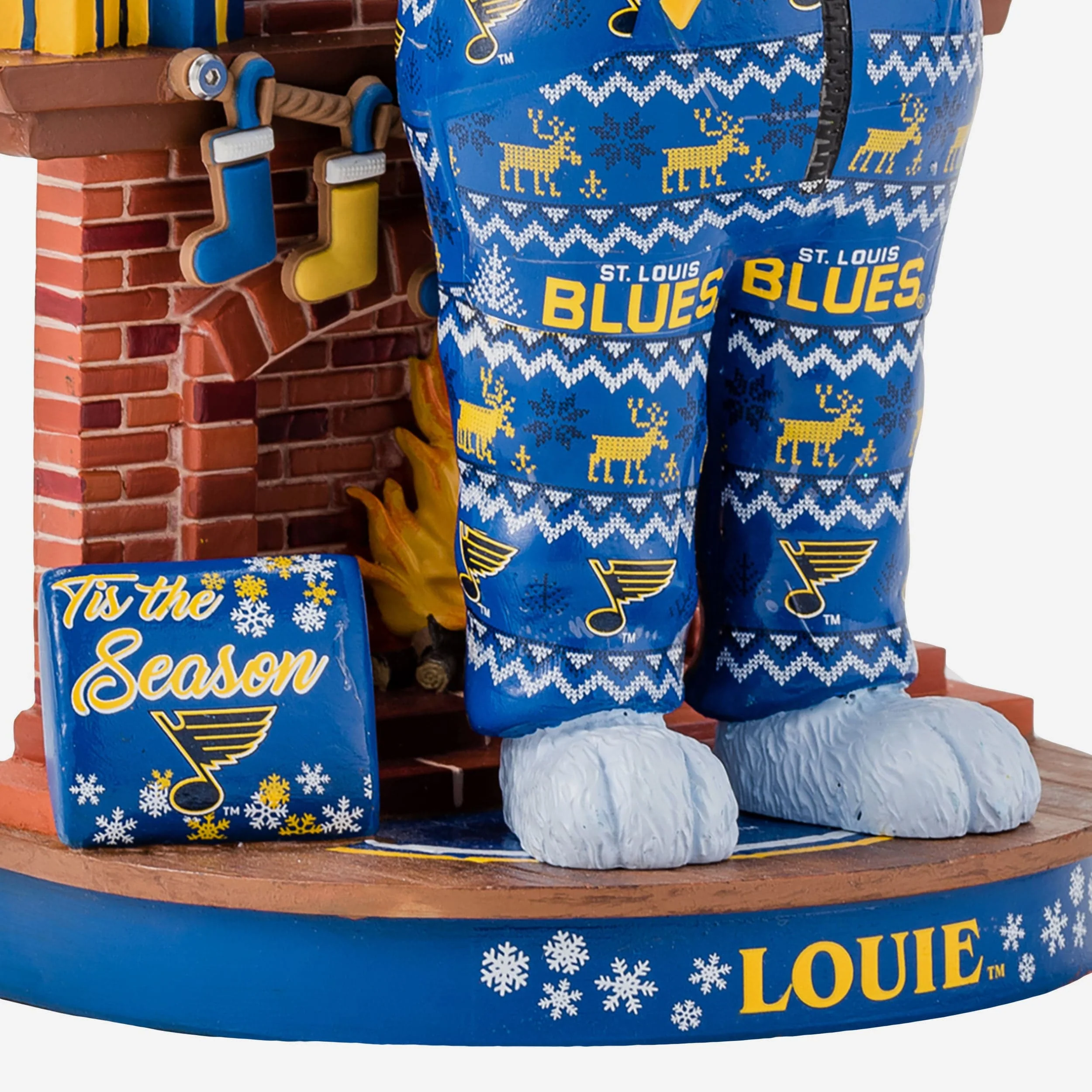 Louie St Louis Blues Holiday Mascot Bobblehead - Image 3