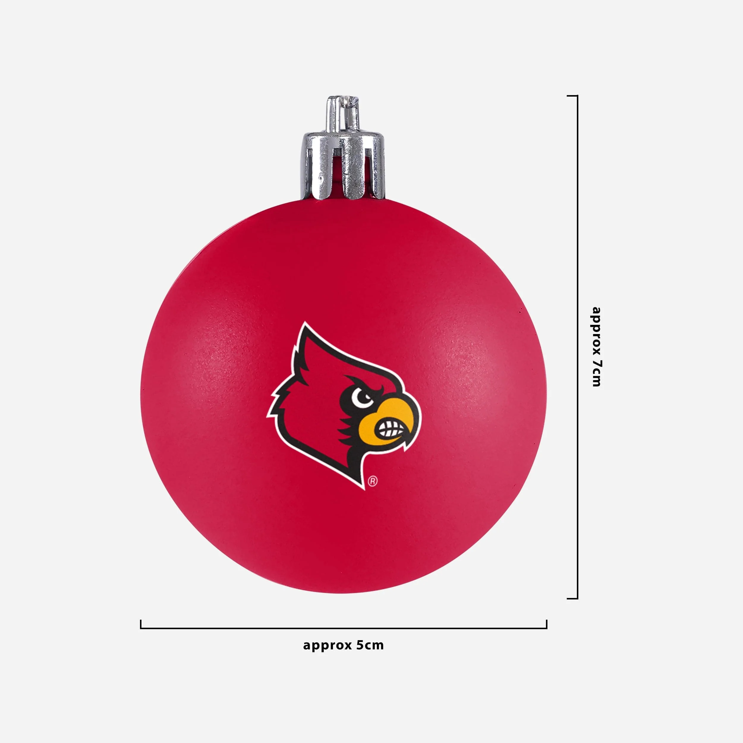 Louisville Cardinals 12 Pack Plastic Ball Ornament Set - Image 3