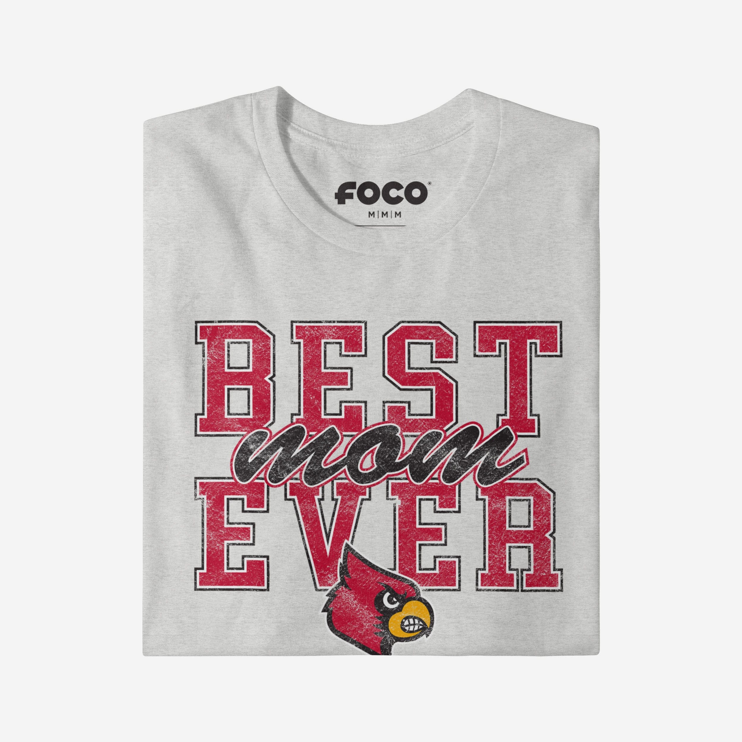 Louisville Cardinals Best Mom Ever Stacked T-Shirt - Image 3