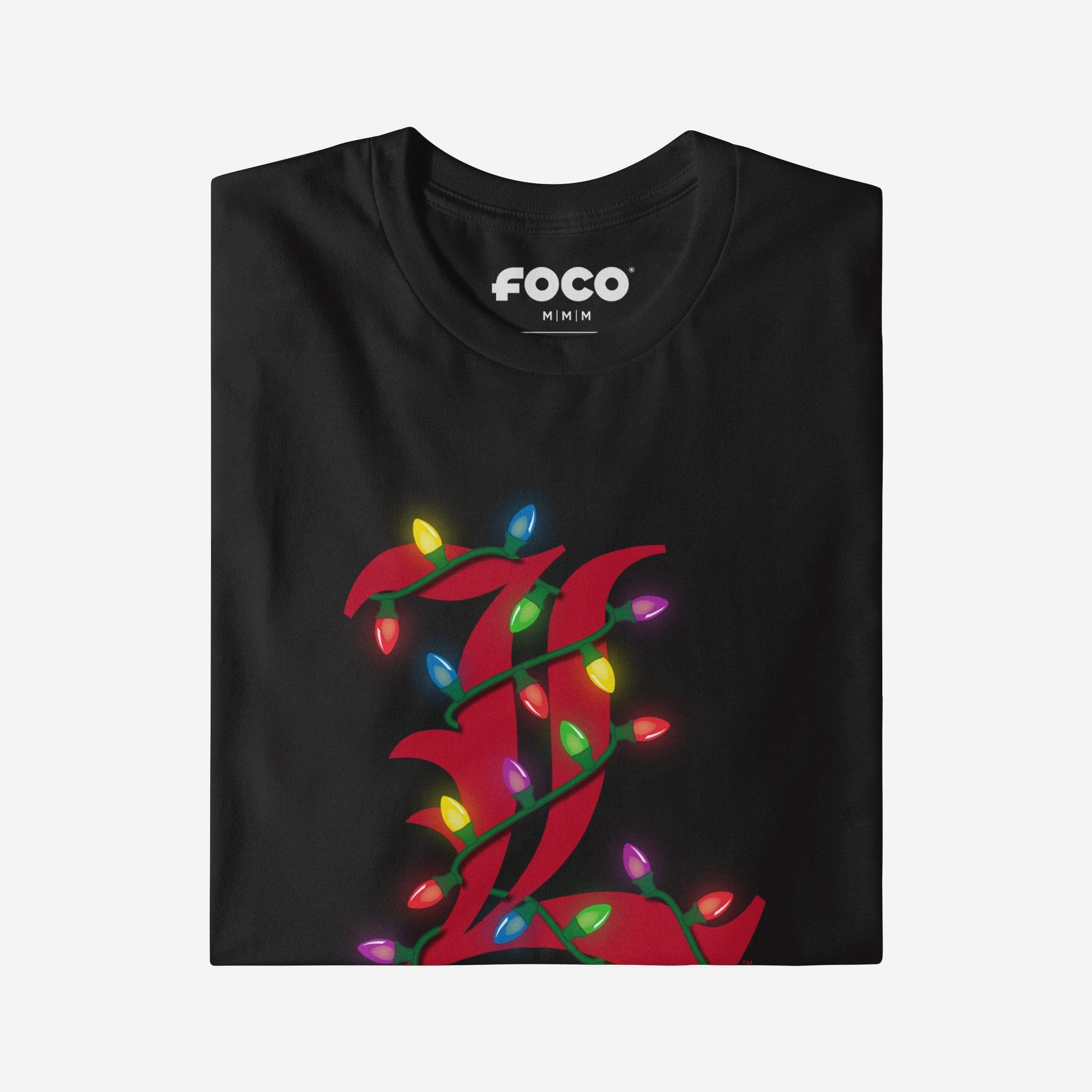 Louisville Cardinals Primary Logo Holiday Lights T-Shirt - Image 3
