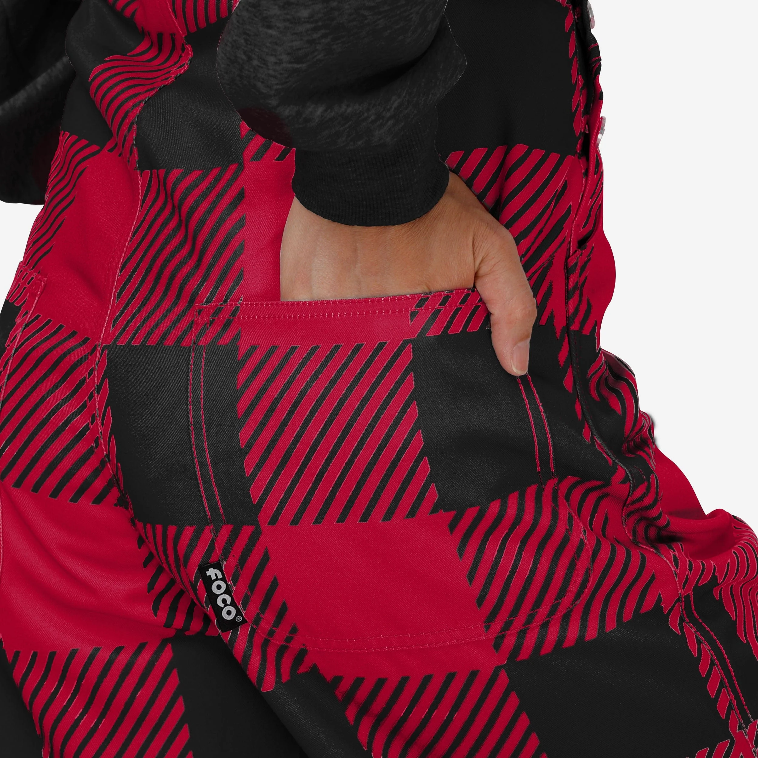 Louisville Cardinals Womens Plaid Bib Overalls - Image 6