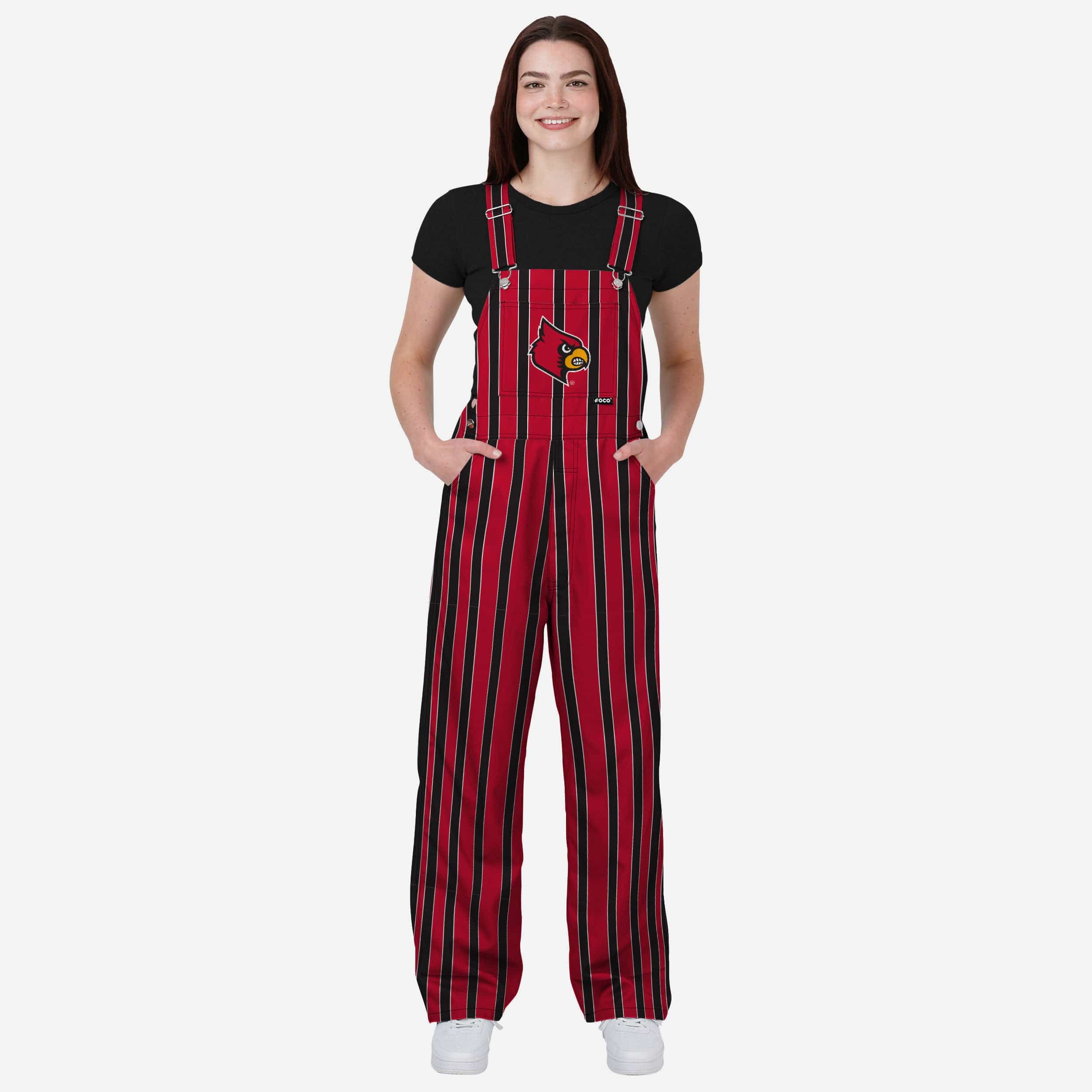 Louisville Cardinals Womens Sideline Spirit Bib Overalls