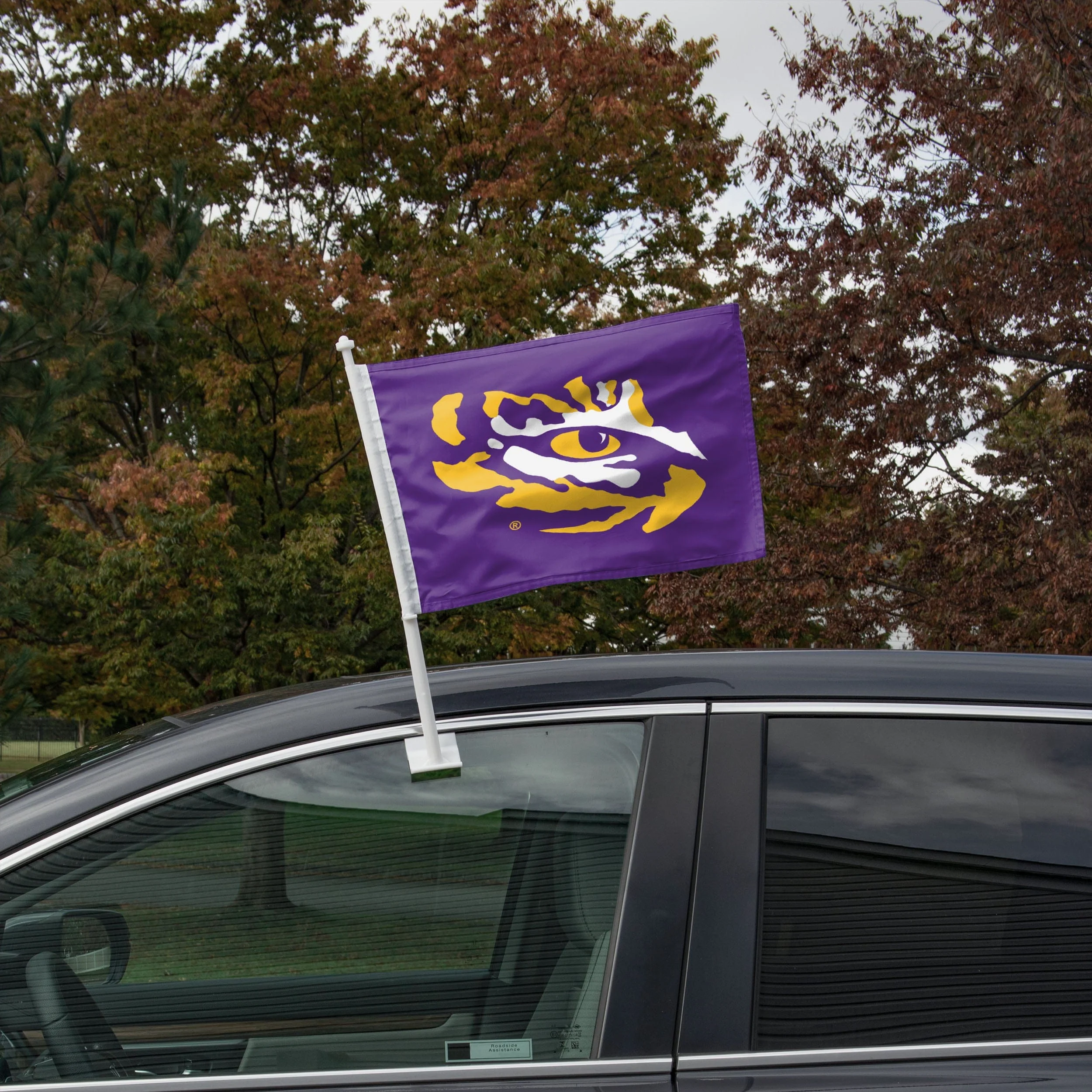 LSU Tigers 2 Pack Solid Car Flag - Image 2