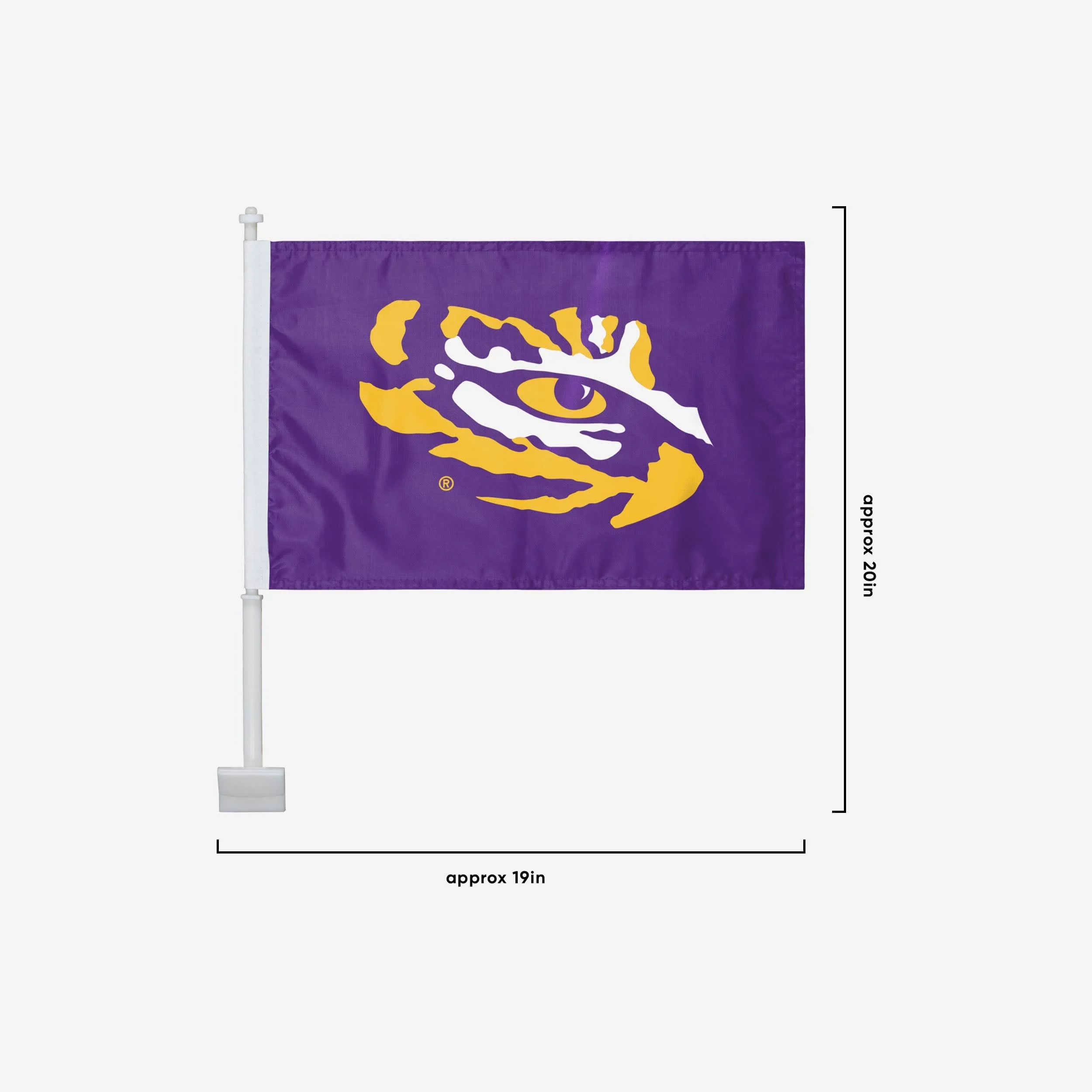 LSU Tigers 2 Pack Solid Car Flag - Image 3