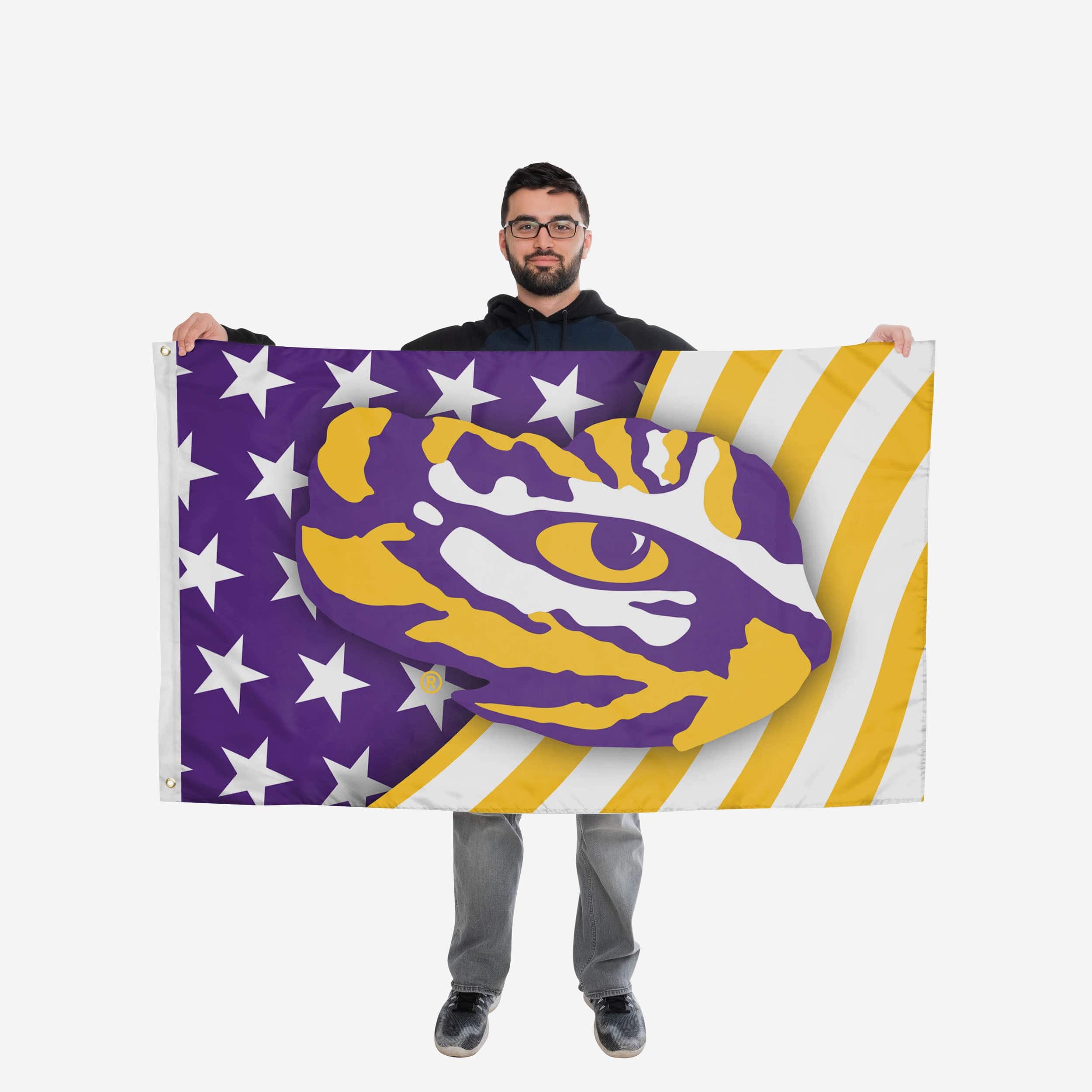 LSU Tigers Americana Horizontal Flag - Image 2
