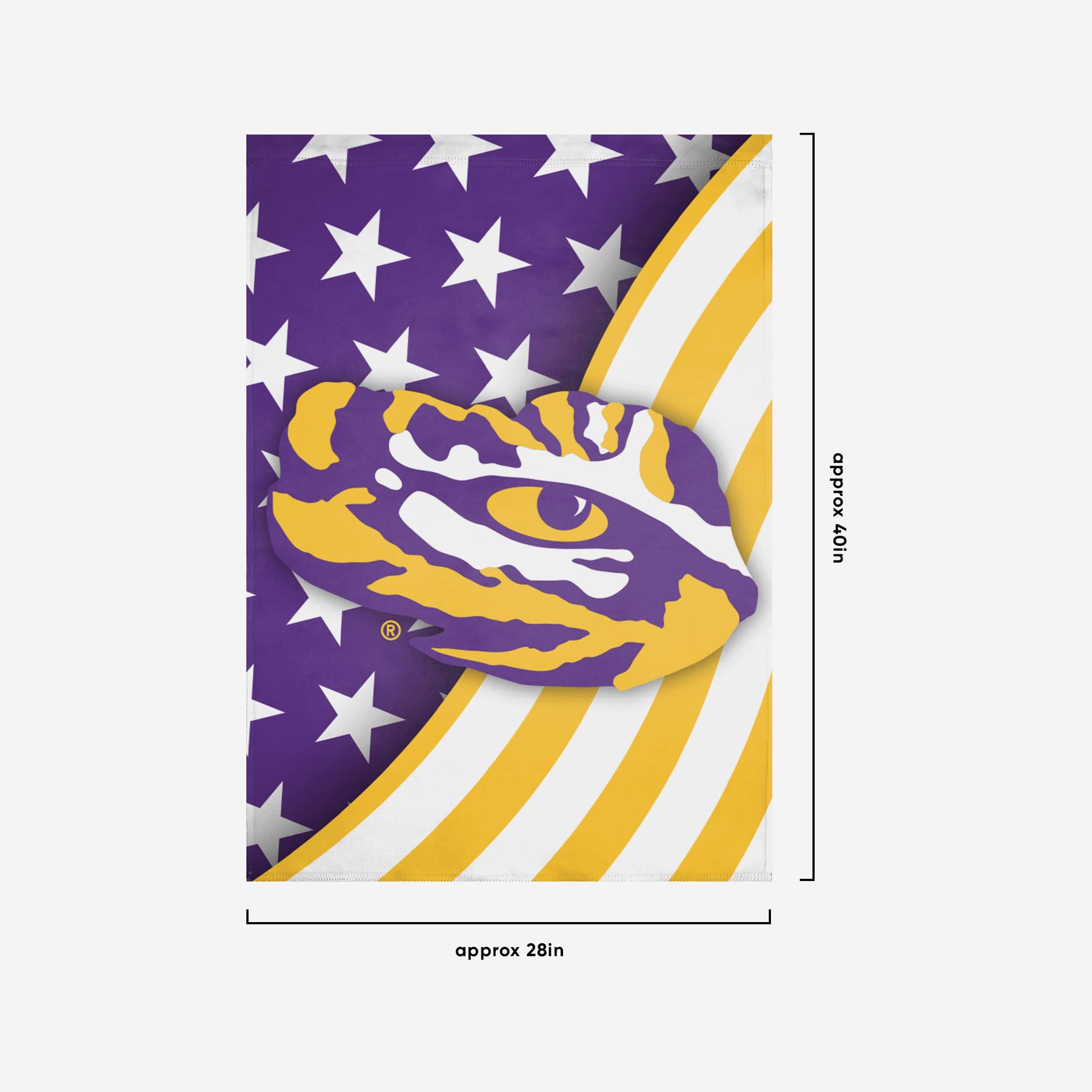 LSU Tigers Americana Vertical Flag - Image 3