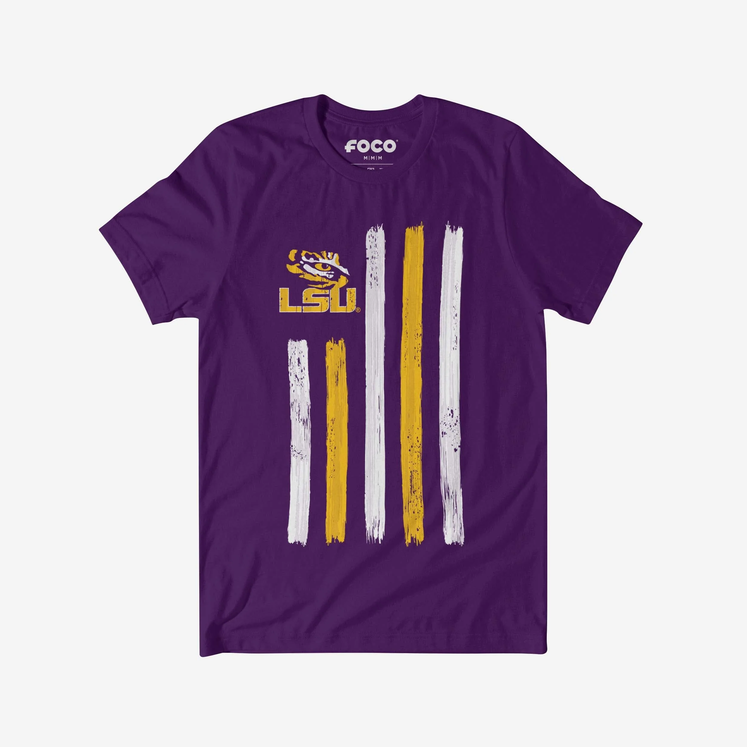 LSU Tigers Brushstroke Flag T-Shirt