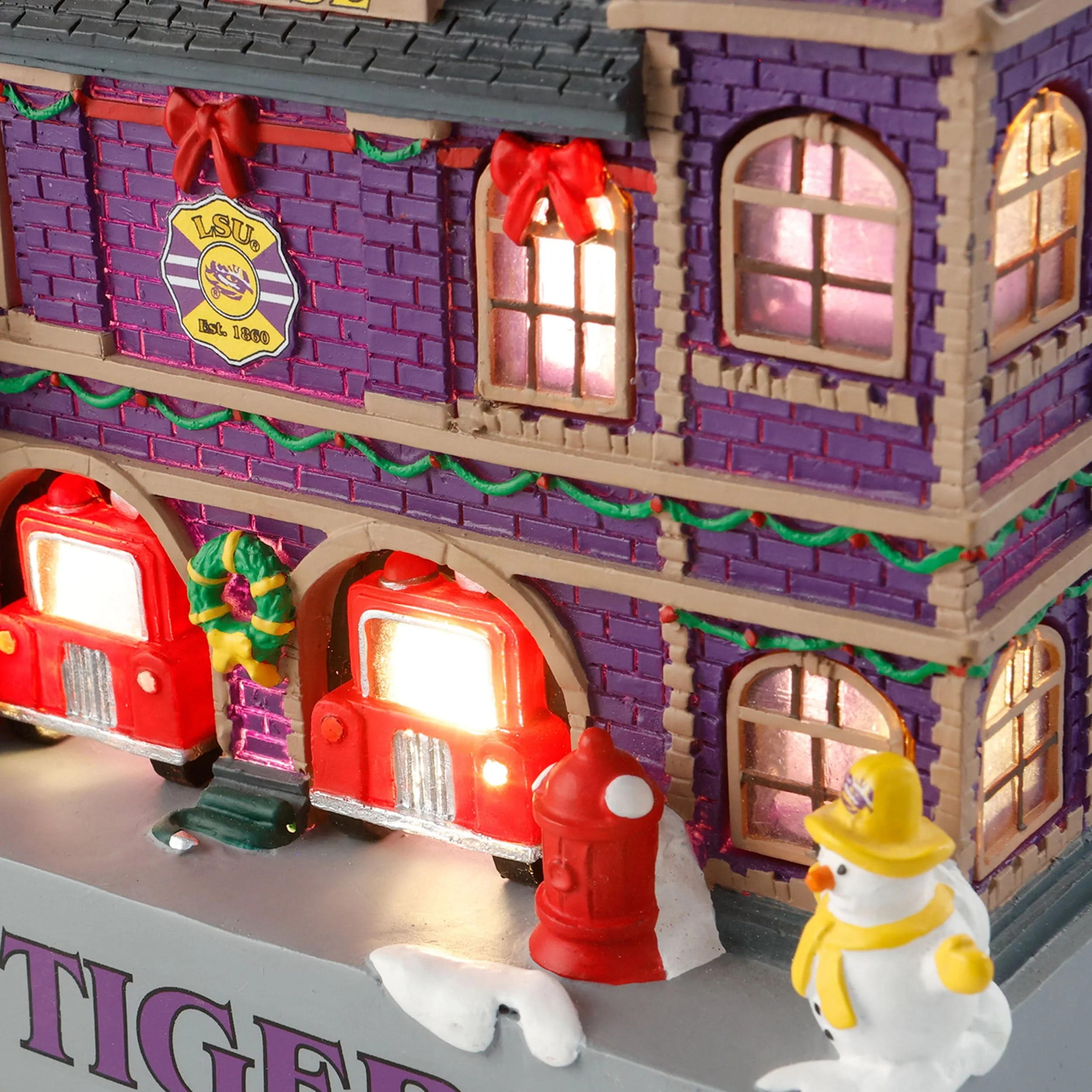 LSU Tigers Light Up Resin Team Firehouse - Image 3