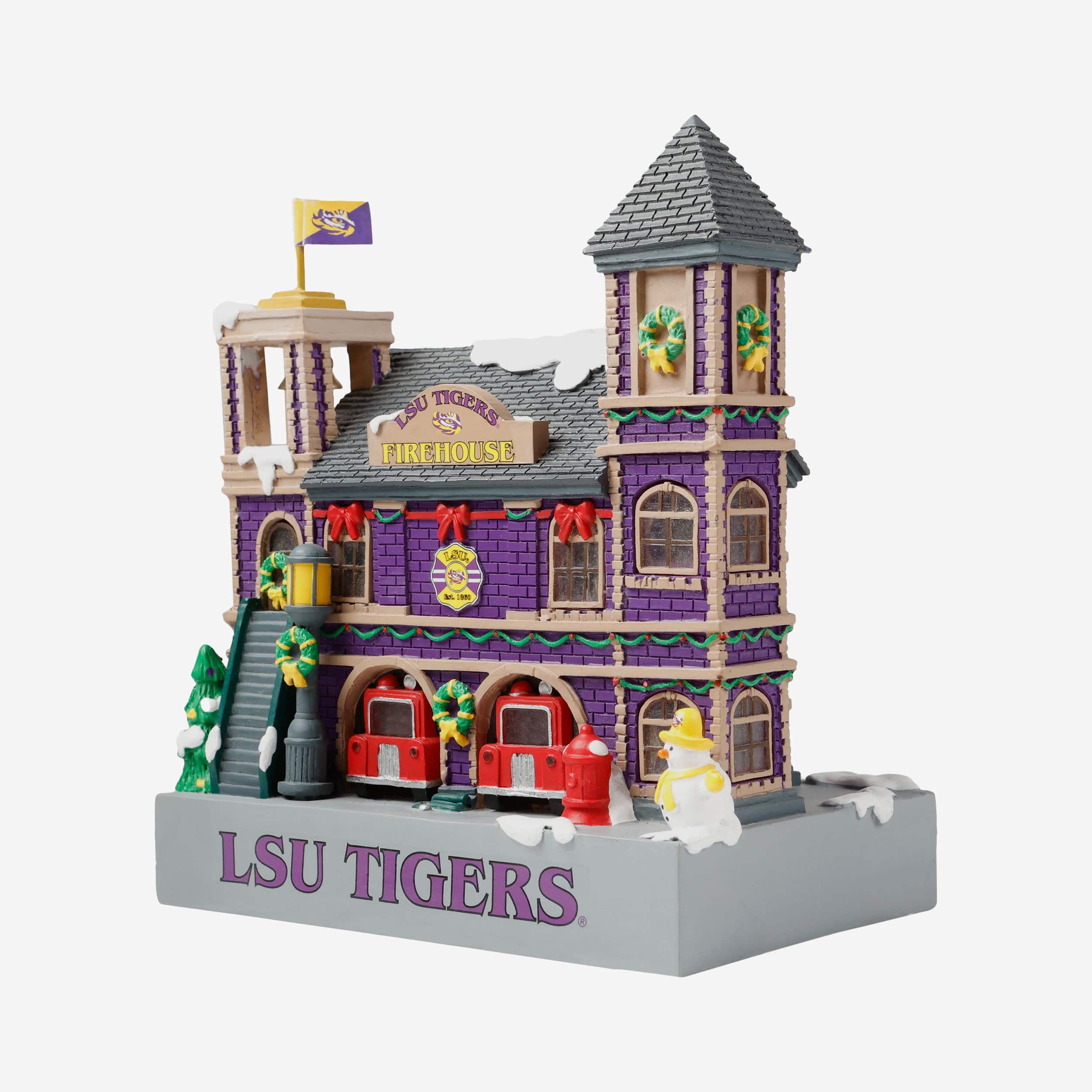 LSU Tigers Light Up Resin Team Firehouse - Image 4