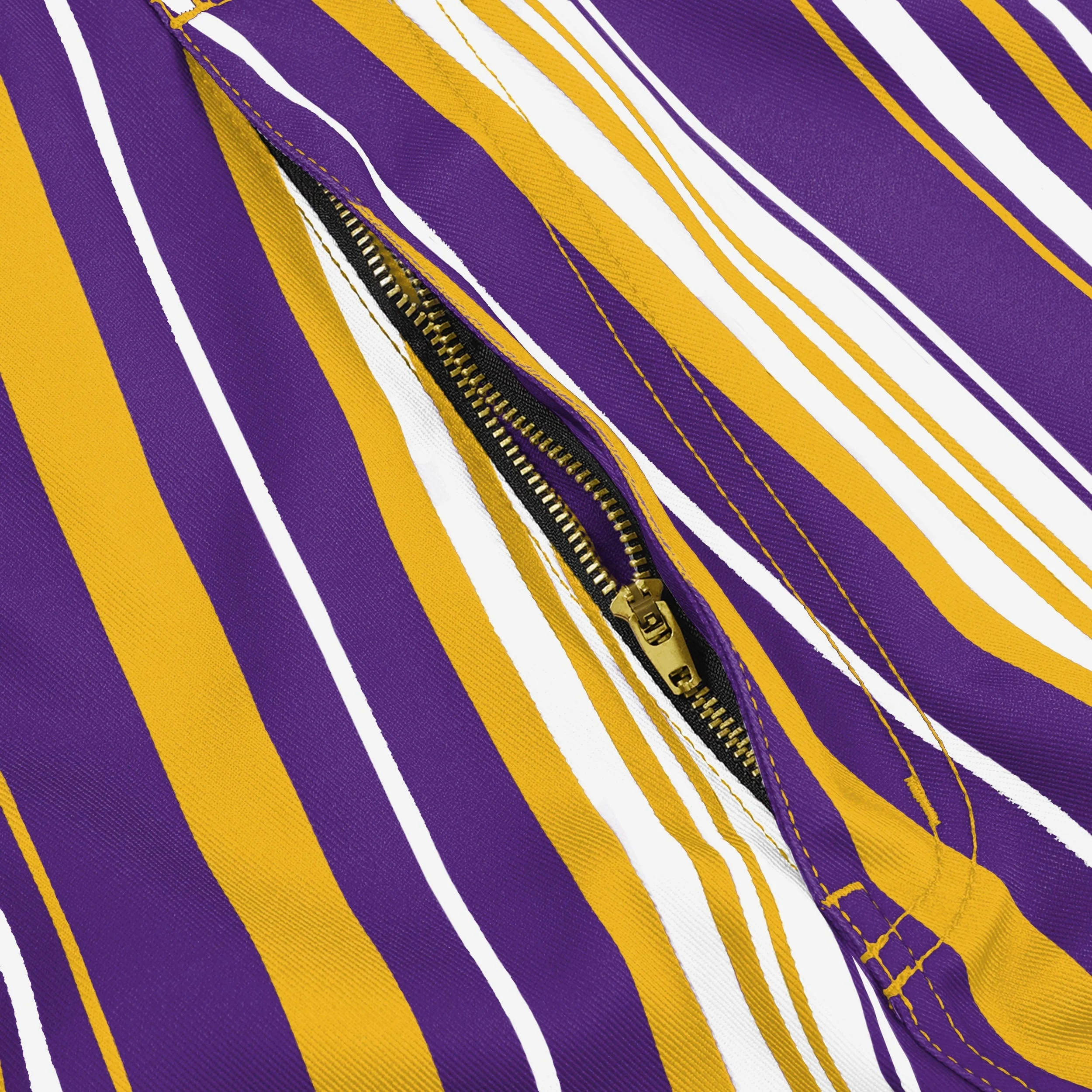LSU Tigers Mens Hyper Stripe Bib Overalls - Image 6