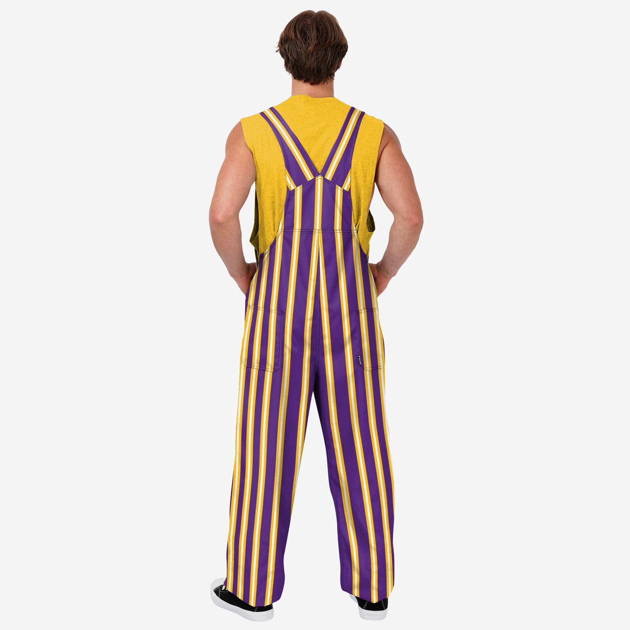 LSU Tigers Mens Sideline Spirit Bib Overalls - Image 2