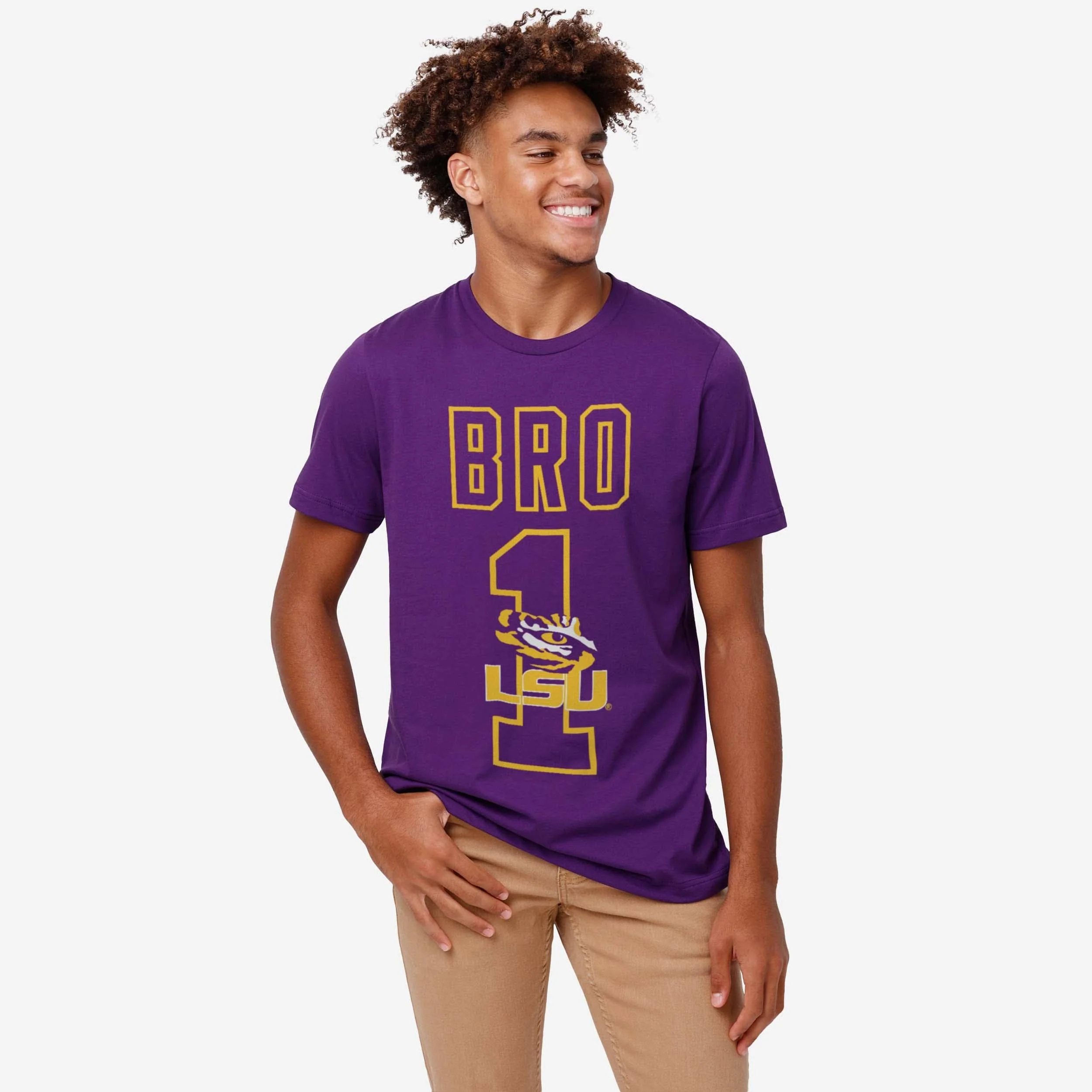 LSU Tigers Number 1 Bro T-Shirt - Image 2