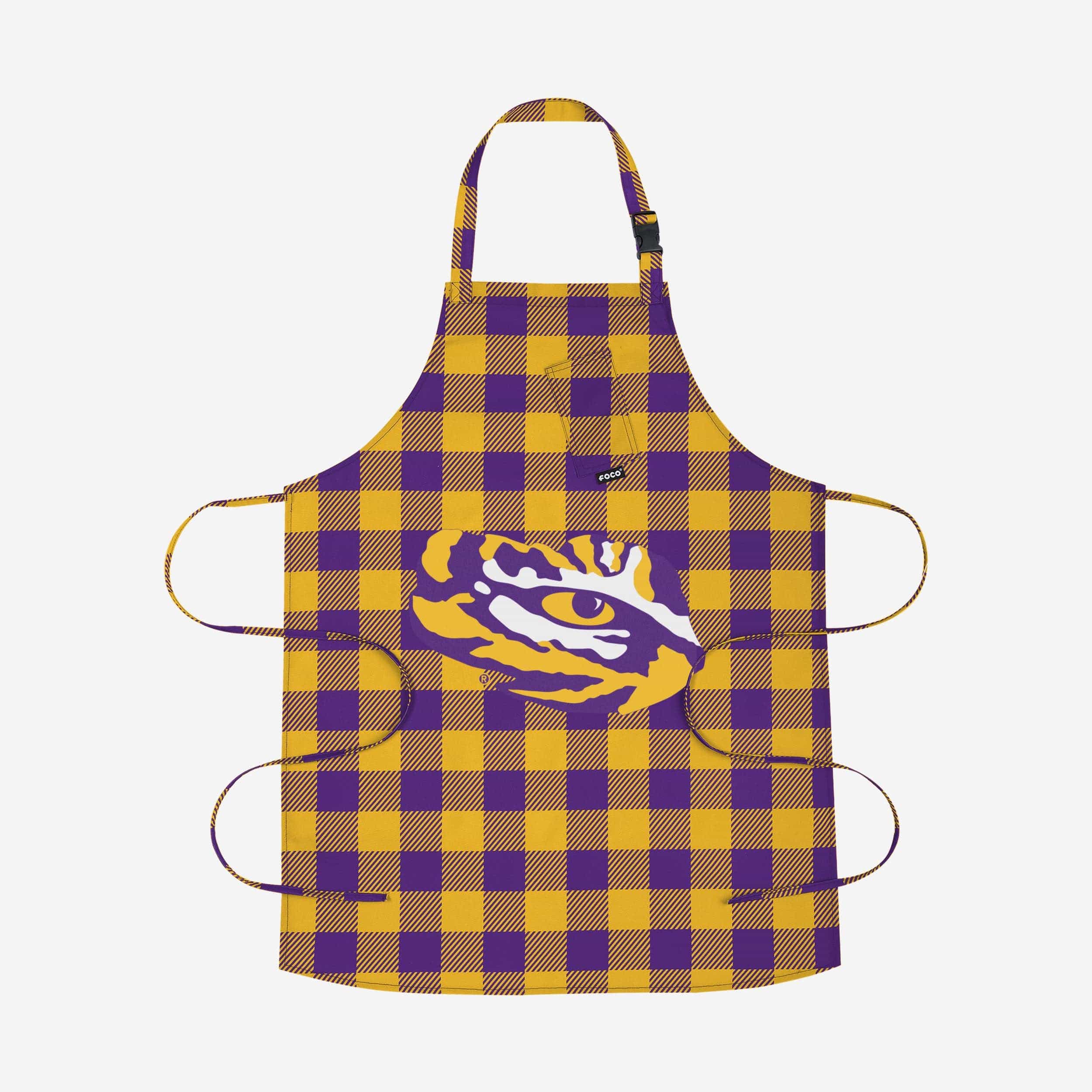 LSU Tigers Plaid Apron