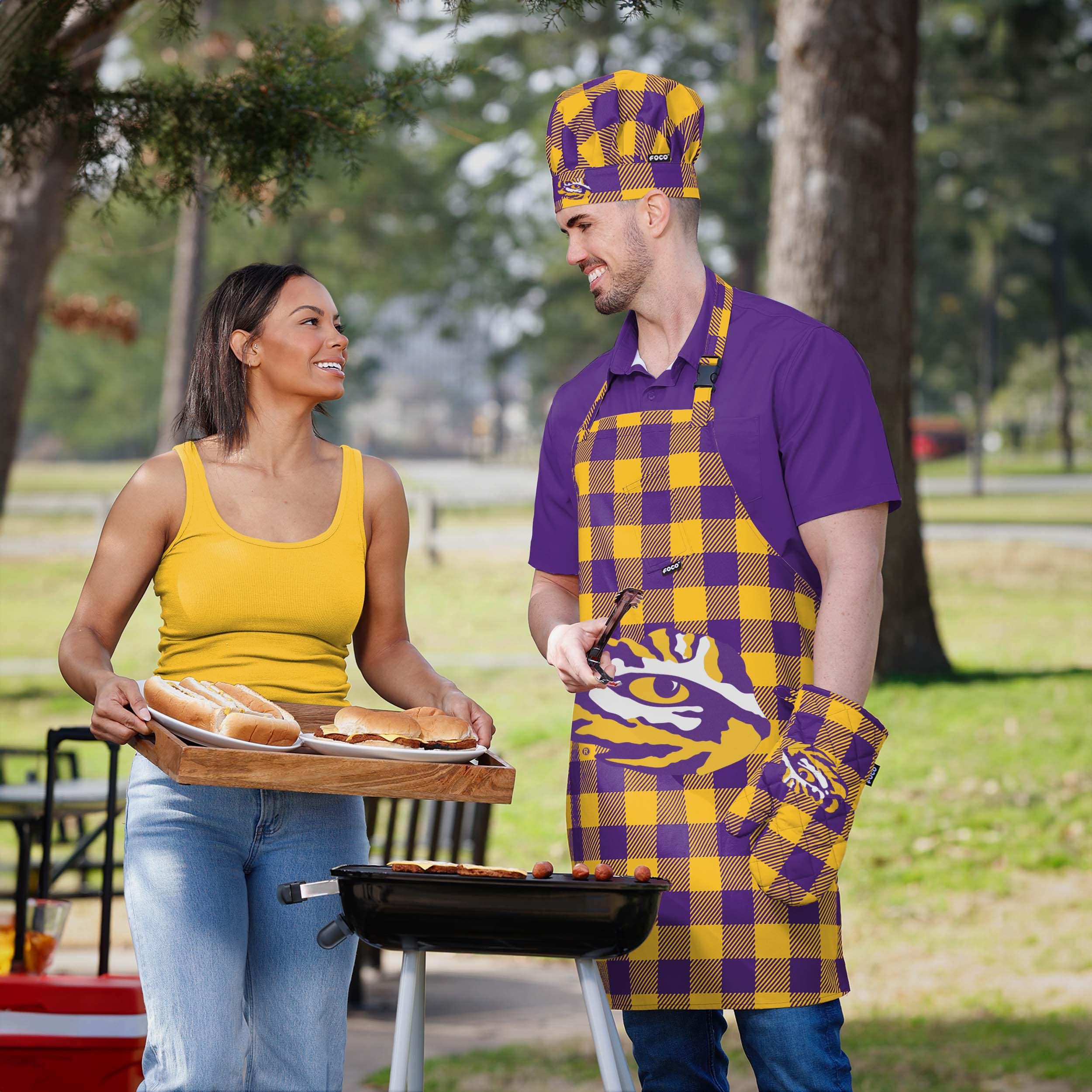 LSU Tigers Plaid Chef Set - Image 5