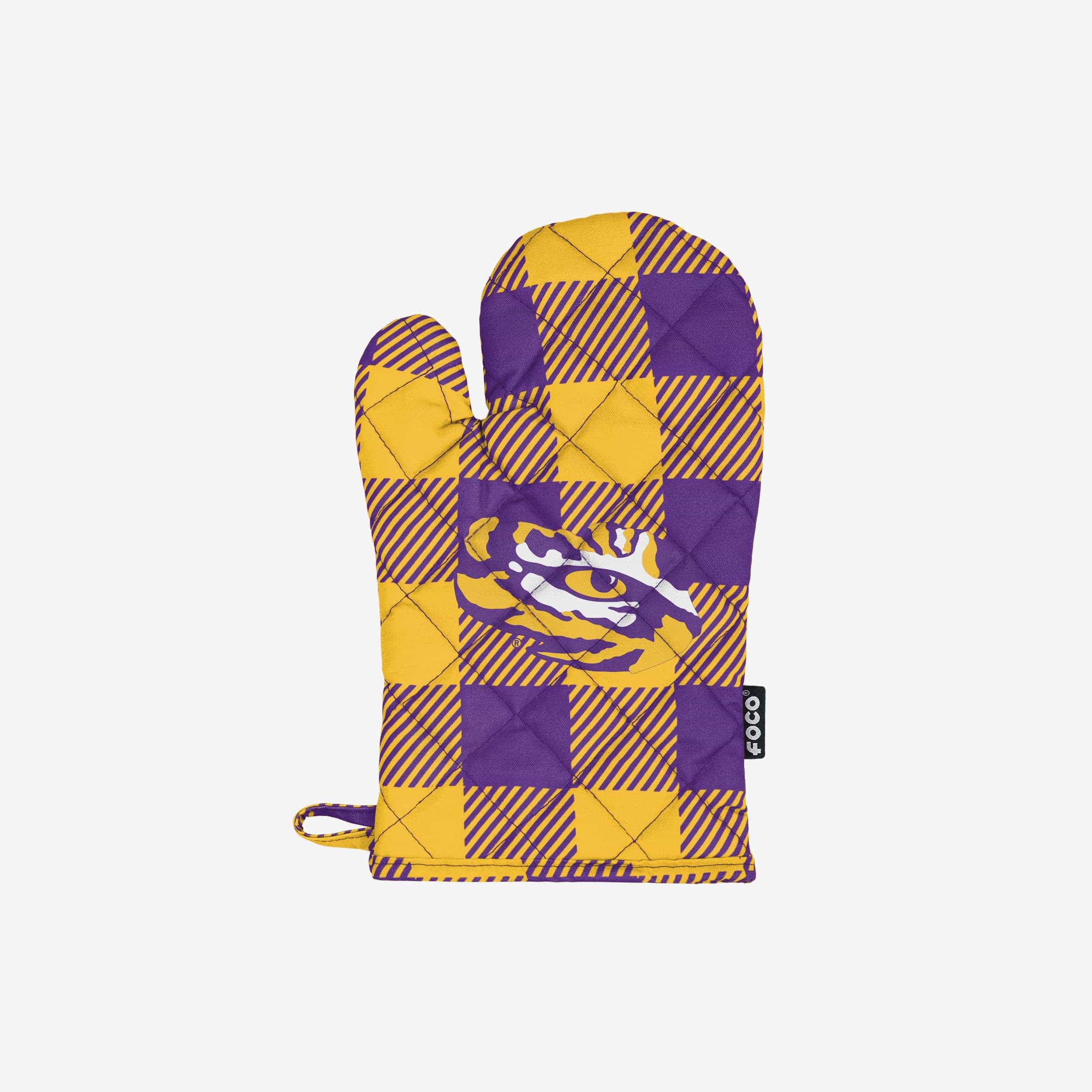 LSU Tigers Plaid Oven Mitt