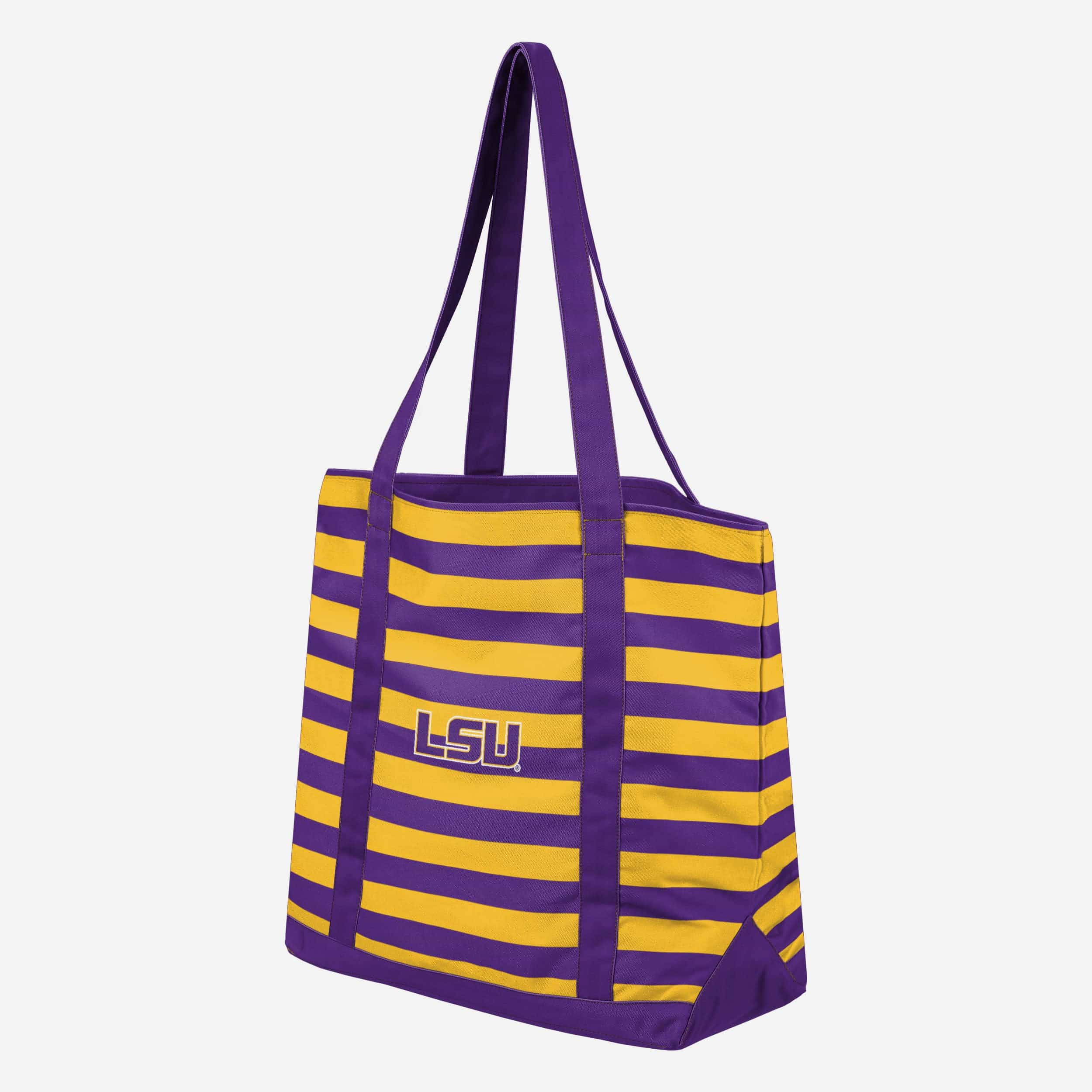 LSU Tigers Team Stripe Canvas Tote Bag - Image 2