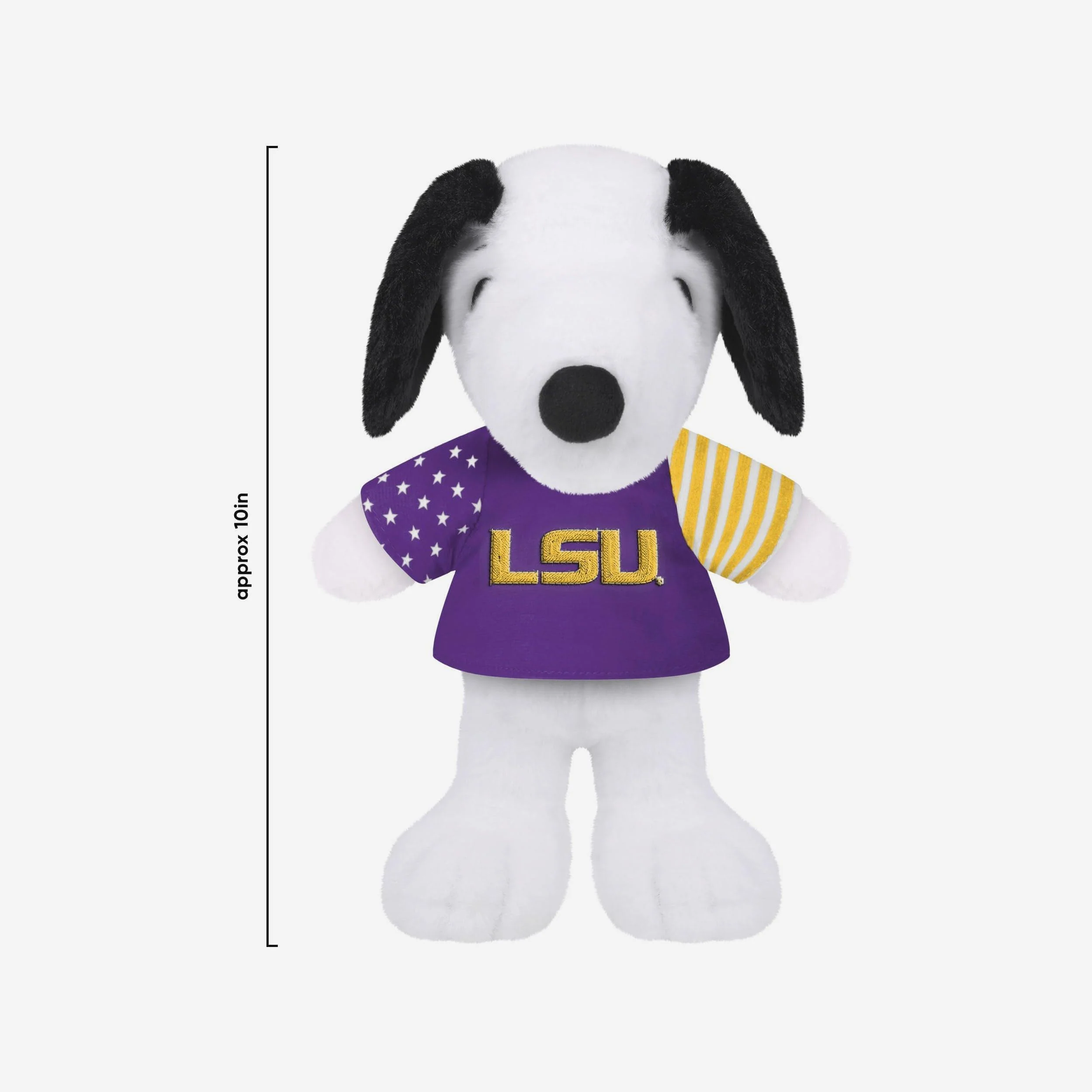 LSU Tigers USA Flag Snoopy Peanuts Team Jersey Plush - Image 3