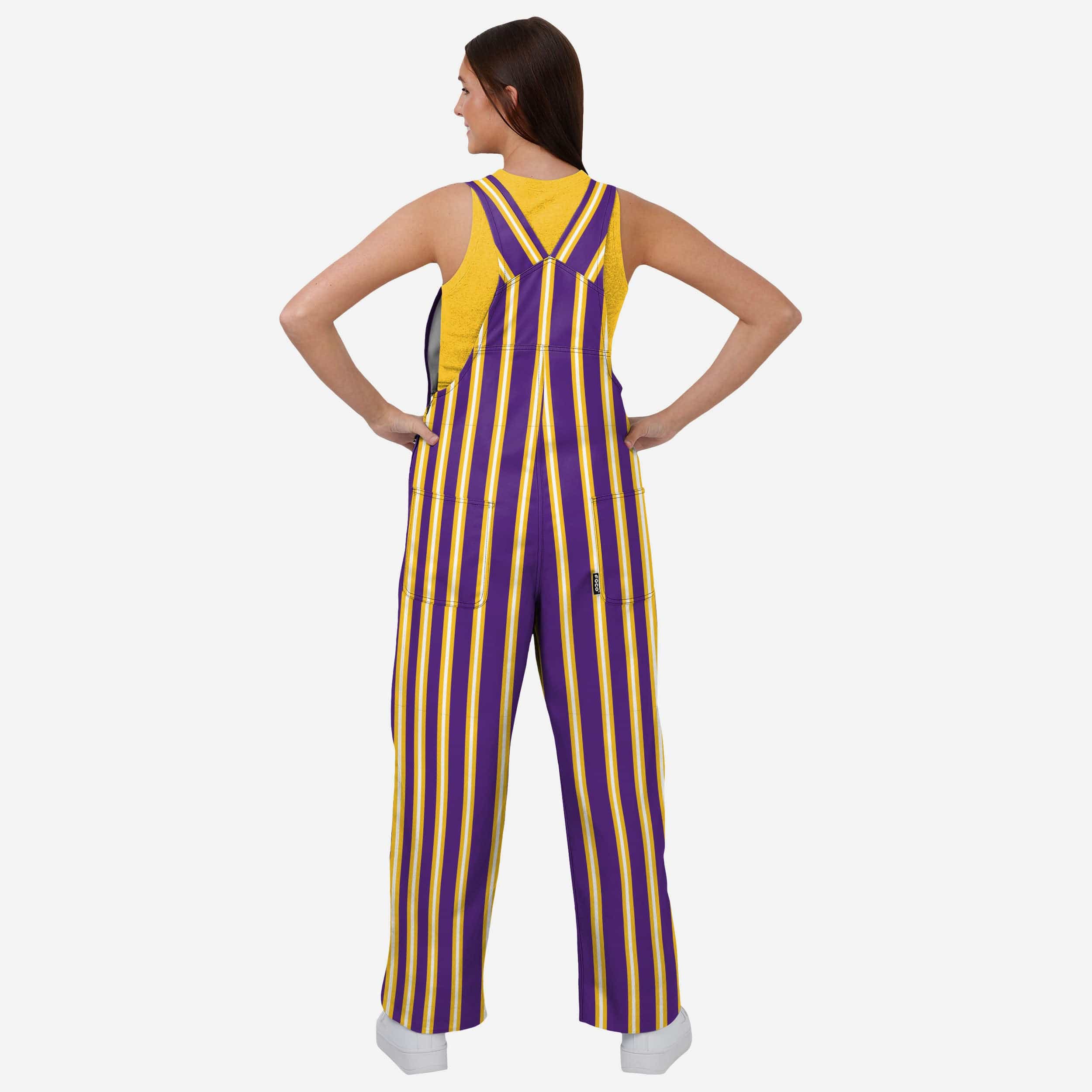 LSU Tigers Womens Sideline Spirit Bib Overalls - Image 2