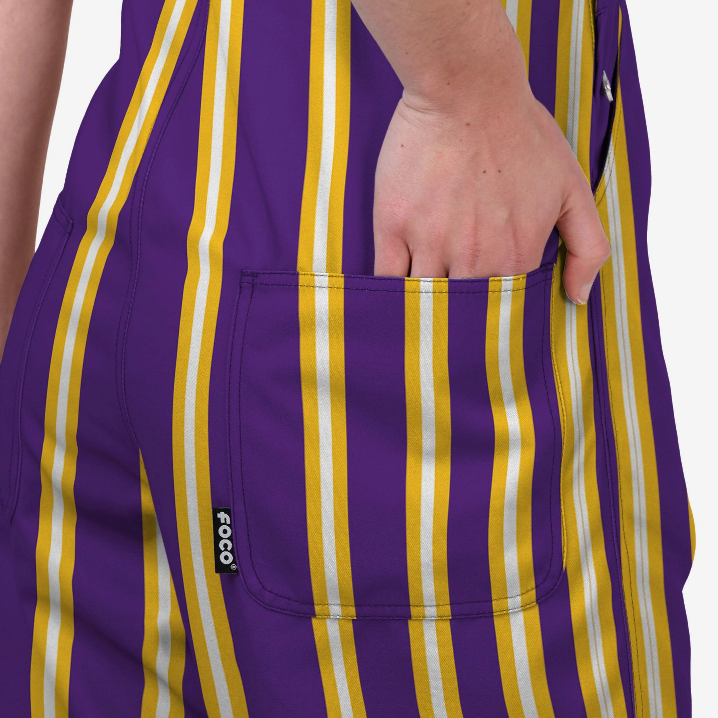 LSU Tigers Womens Sideline Spirit Bib Overalls - Image 6