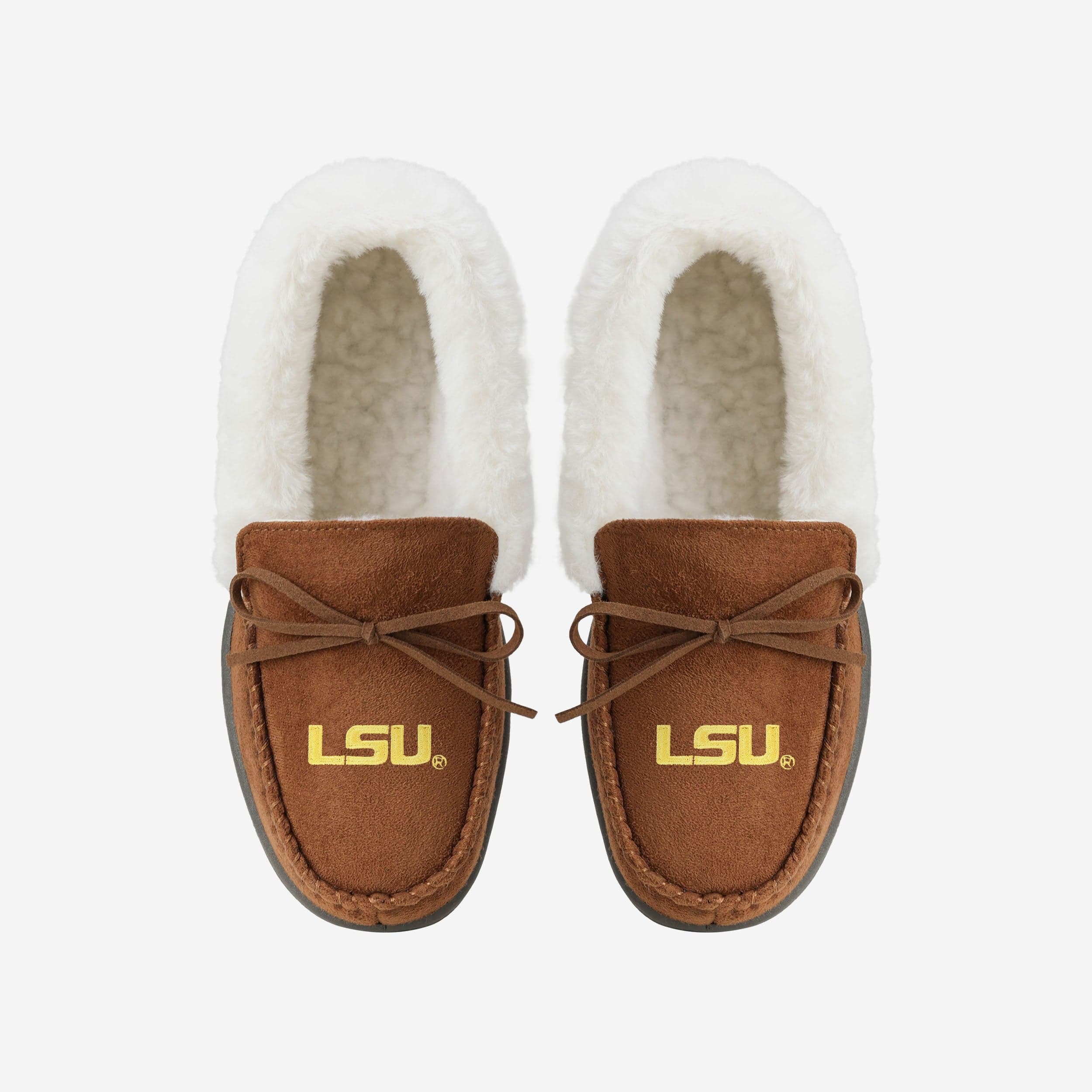 LSU Tigers Womens Tan Moccasin Slipper - Image 4