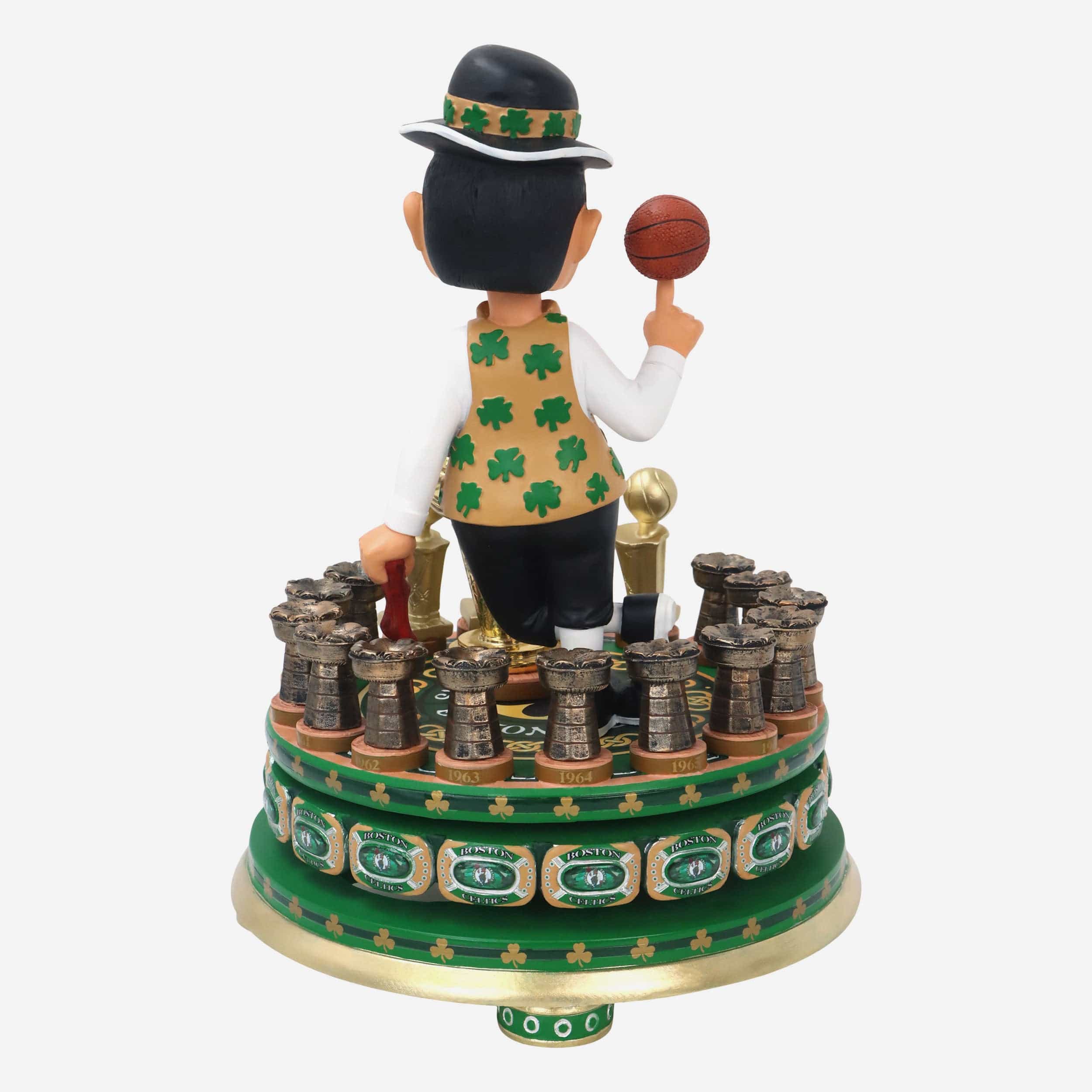 Lucky The Leprechaun Boston Celtics 18x NBA Champions Ring Spinner Mascot Bobblehead - Image 5