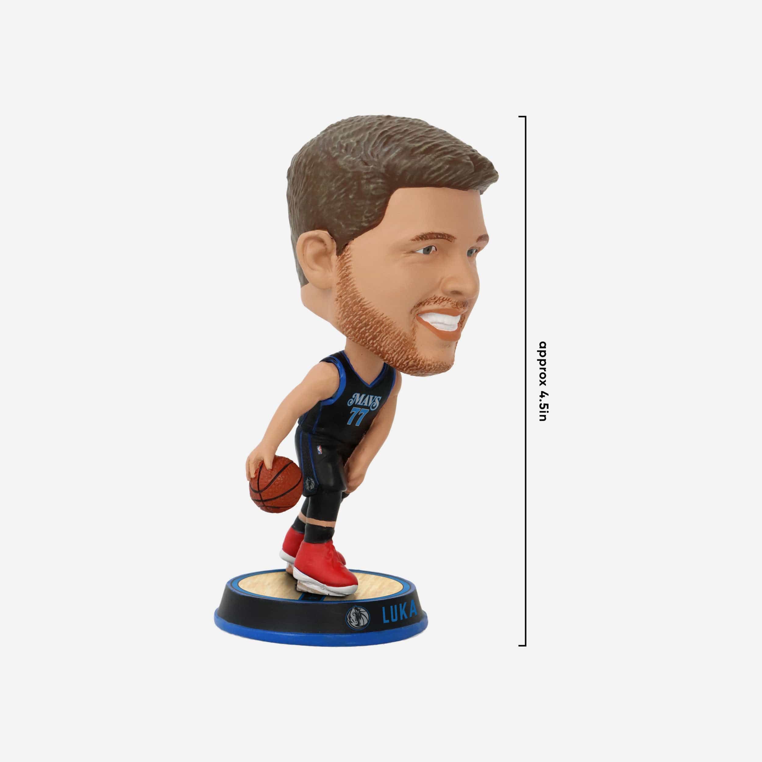 Luka Doncic Dallas Mavericks 2024 City Jersey Court Stripe Mini Bighead Bobblehead - Image 4