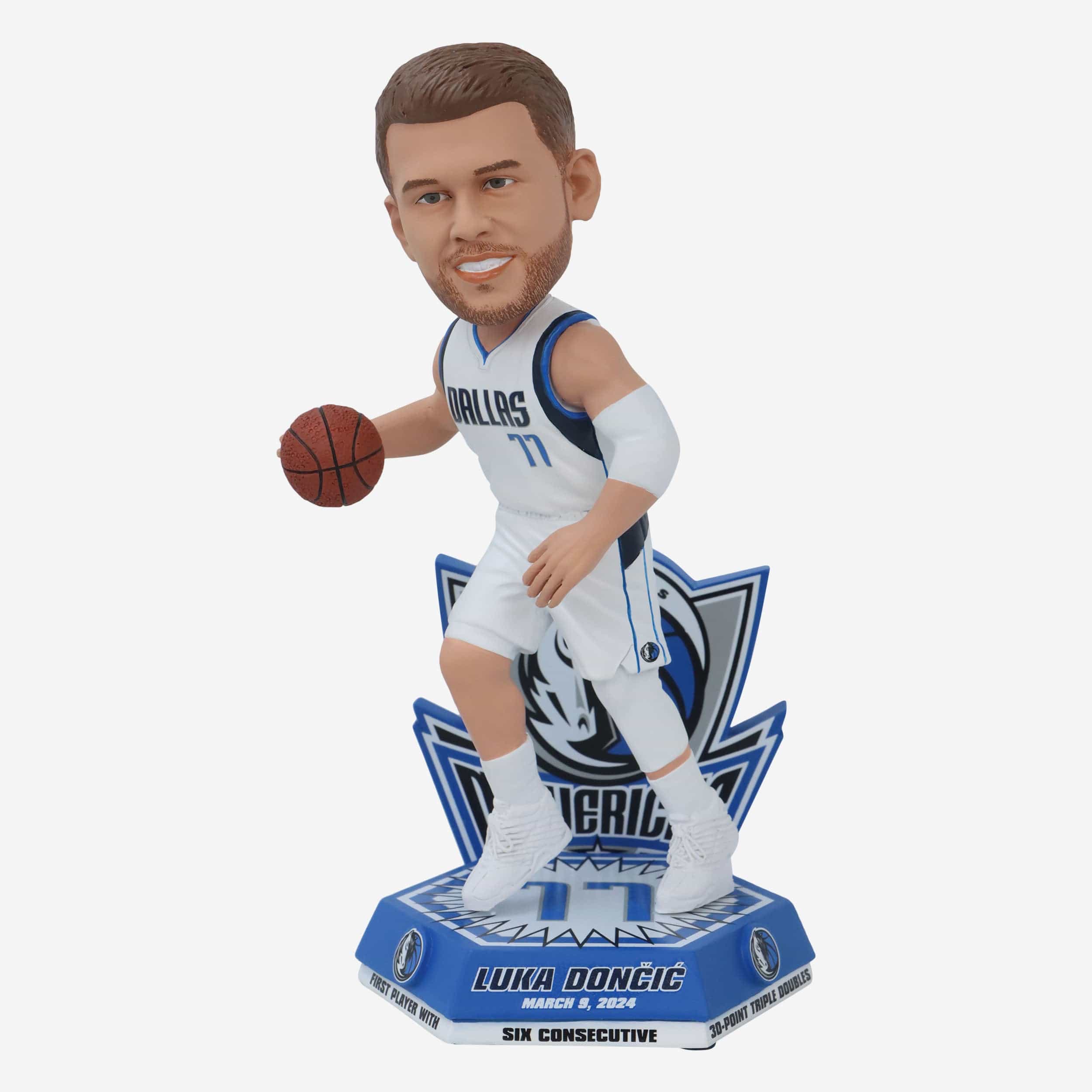 Luka Doncic Dallas Mavericks 30 Point Triple-Doubles Record Bobblehead