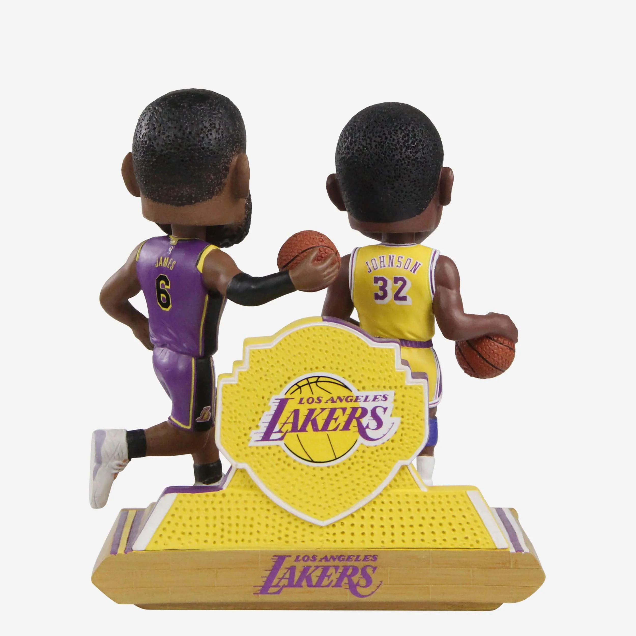 Magic Johnson & LeBron James Los Angeles Lakers Then and Now Bobblehead - Image 6
