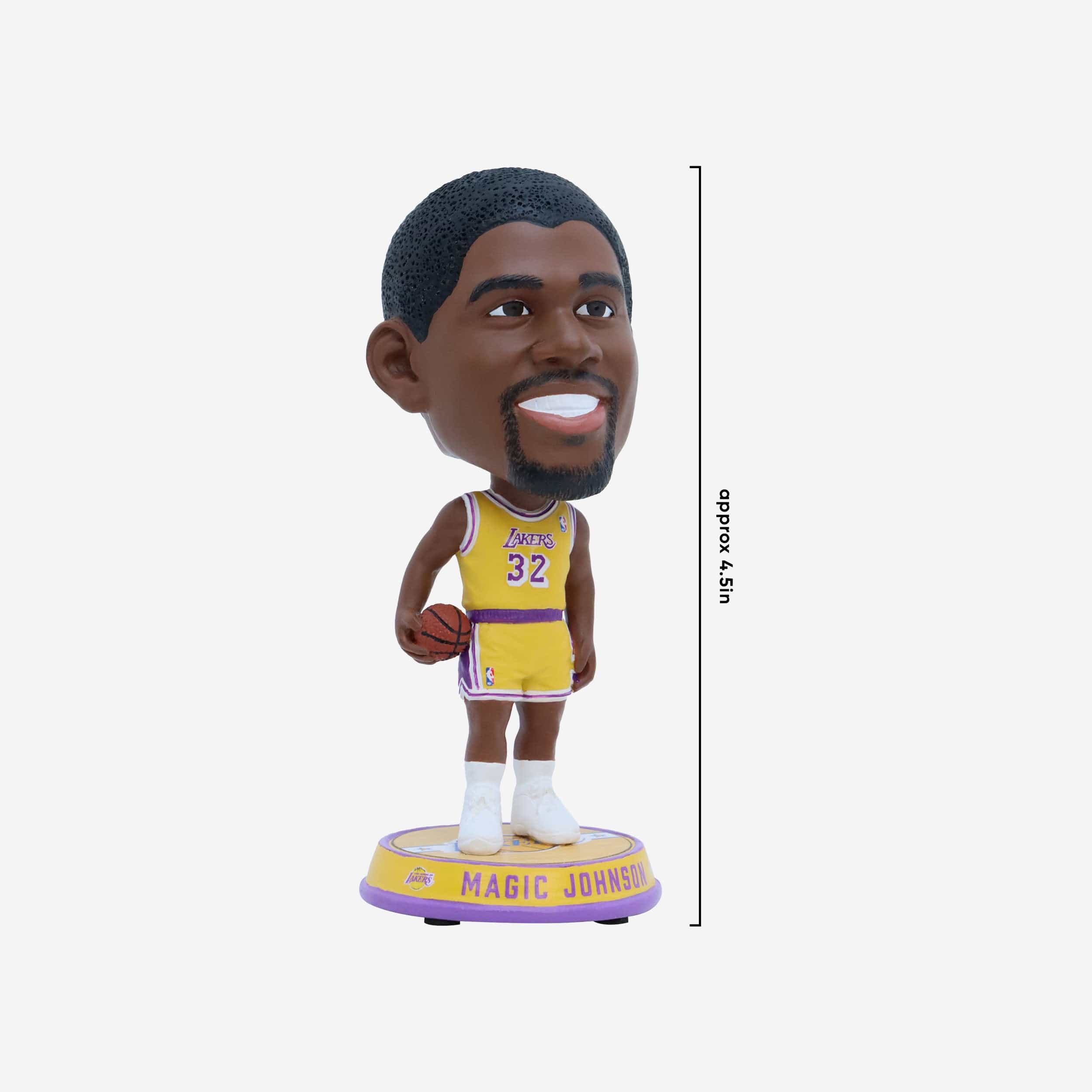 Magic Johnson Los Angeles Lakers Court Stripe Mini Bighead Bobblehead - Image 4