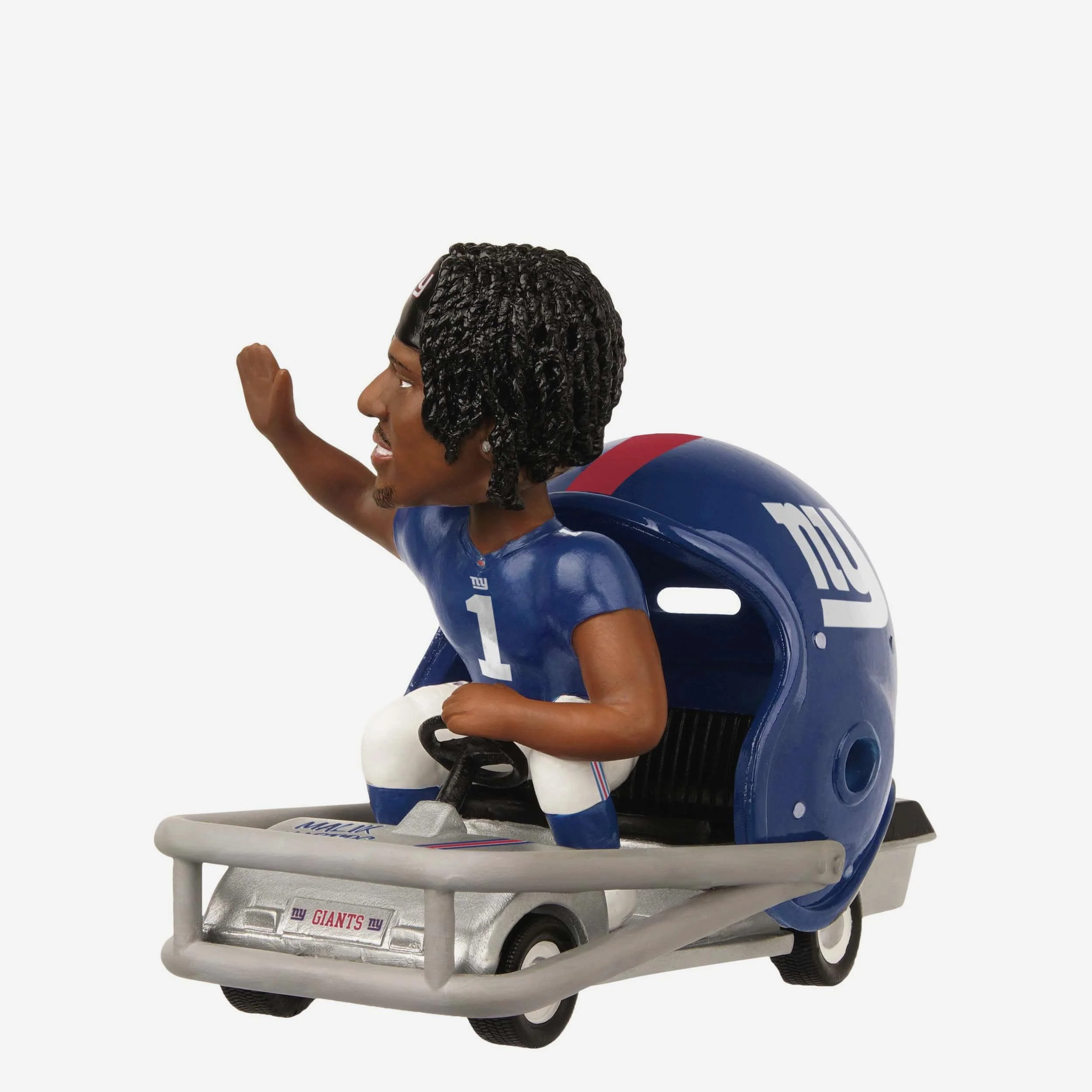 Malik Nabers New York Giants Helmet Cart Bobblehead - Image 4