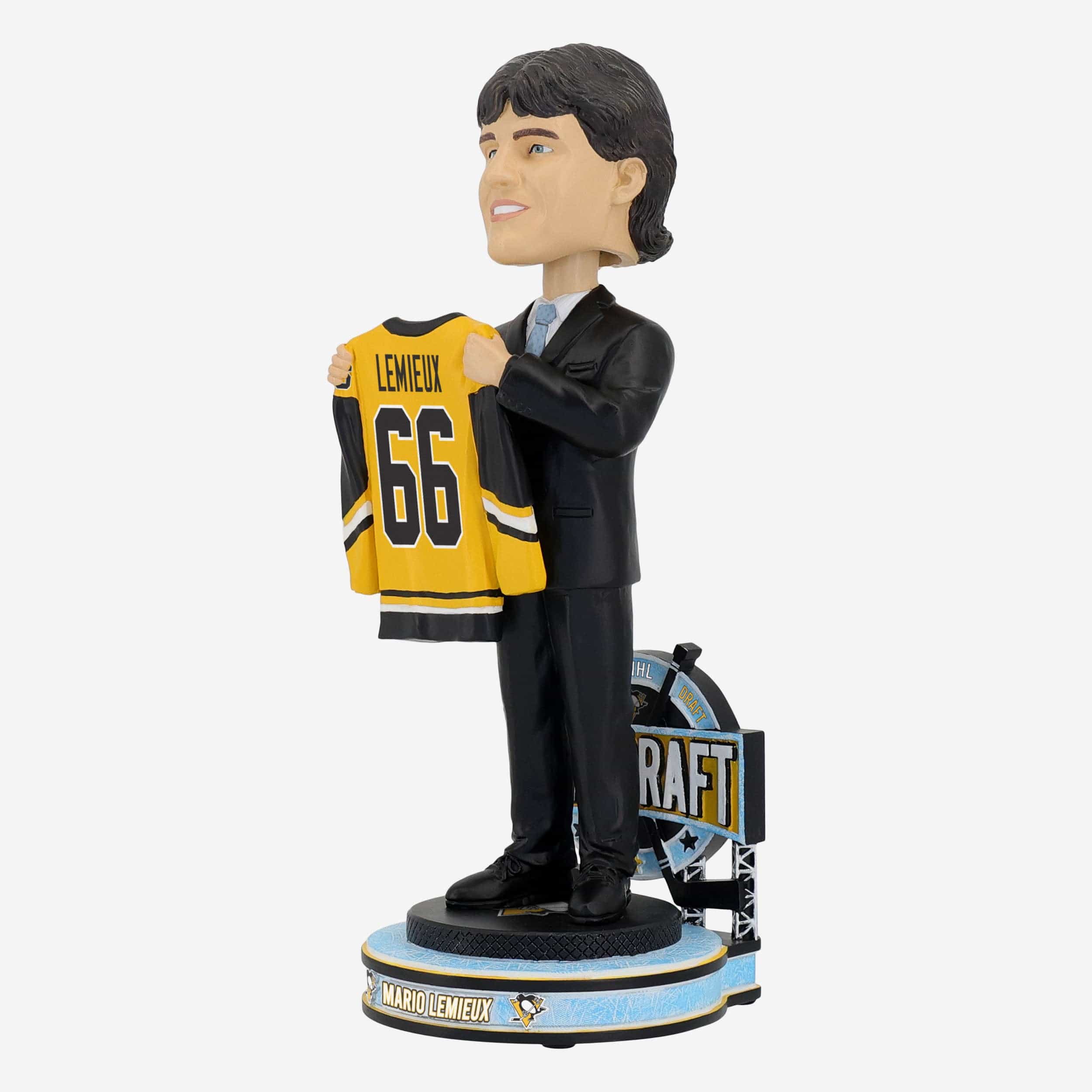 Mario Lemieux Pittsburgh Penguins 1984 Draft Pick Bobblehead - Image 4