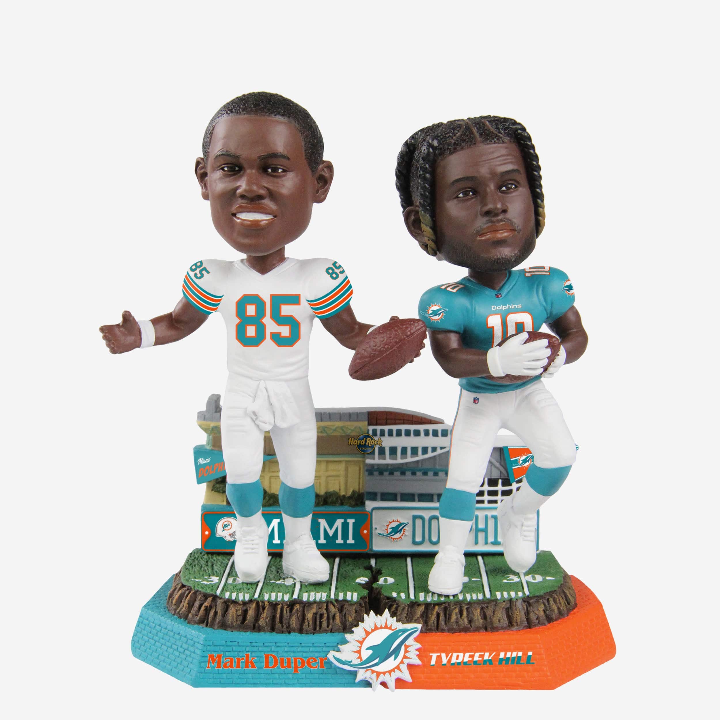 Mark Duper & Tyreek Hill Miami Dolphins Then And Now Bobblehead