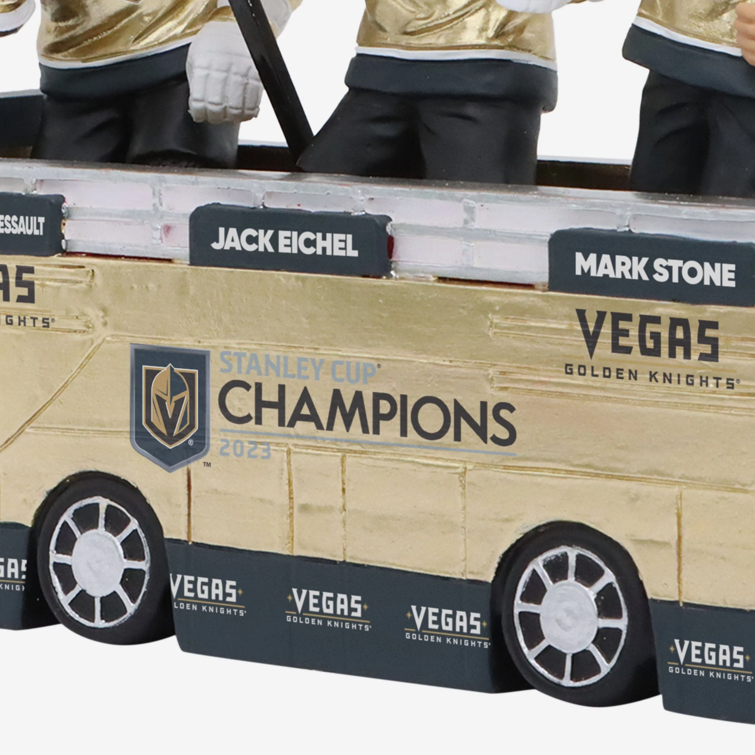 Mark Stone & Jonathan Marchessault & Jack Eichel Vegas Golden Knights 2023 Stanley Cup Champions Bus Triple Bobblehead - Image 3