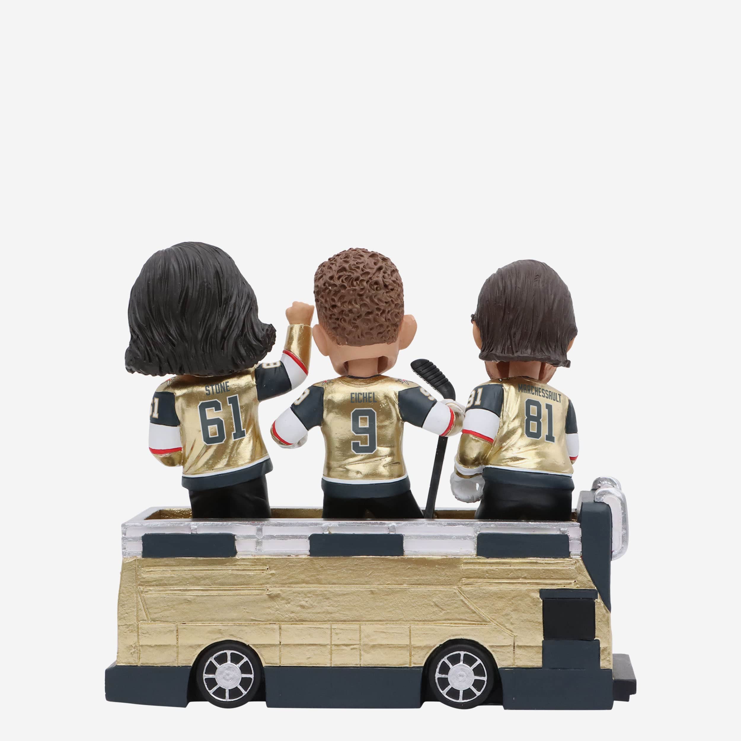 Mark Stone & Jonathan Marchessault & Jack Eichel Vegas Golden Knights 2023 Stanley Cup Champions Bus Triple Bobblehead - Image 5